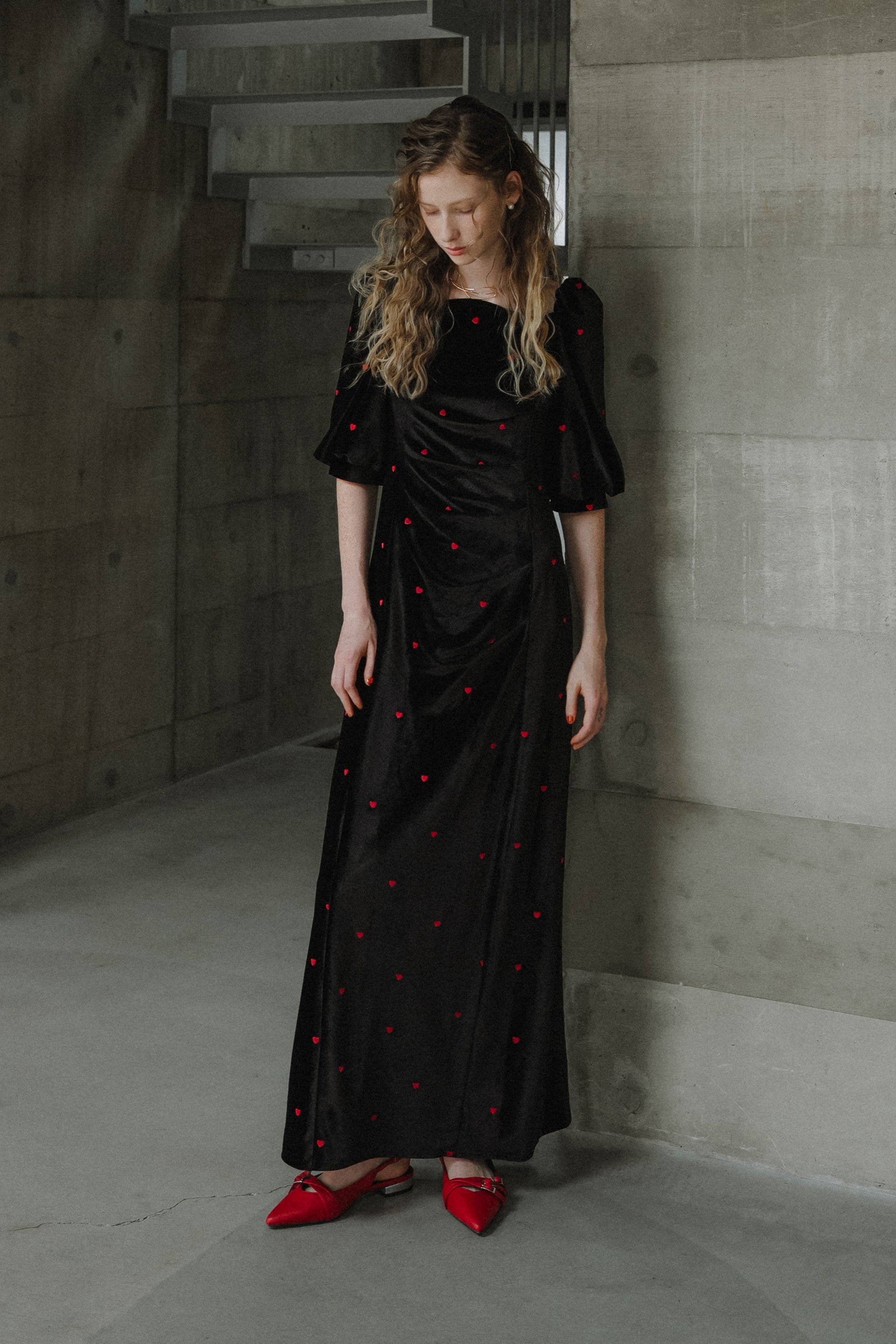 1035 Sweetheart velour dress