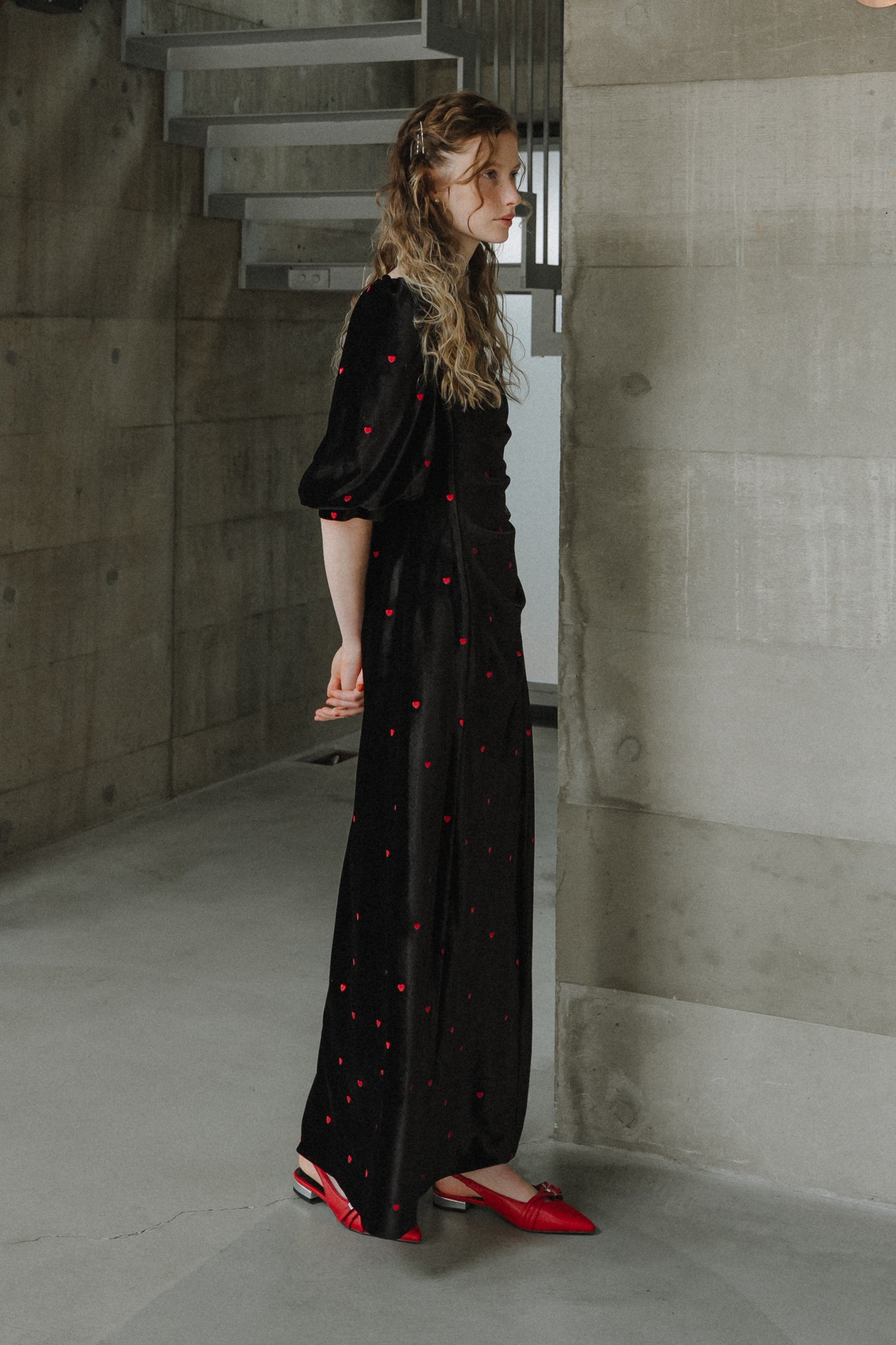1035 Sweetheart velour dress