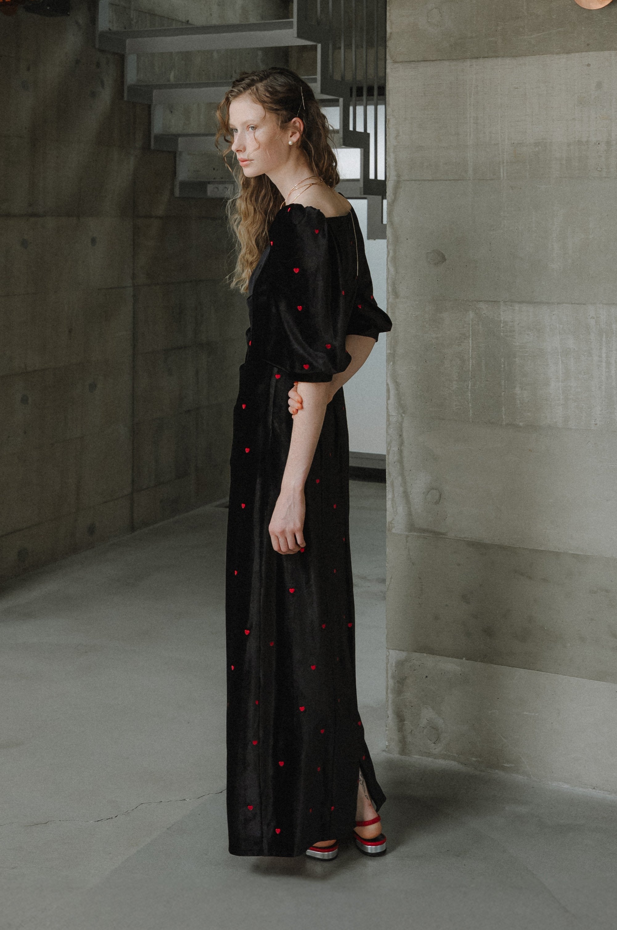 1035 Sweetheart velour dress