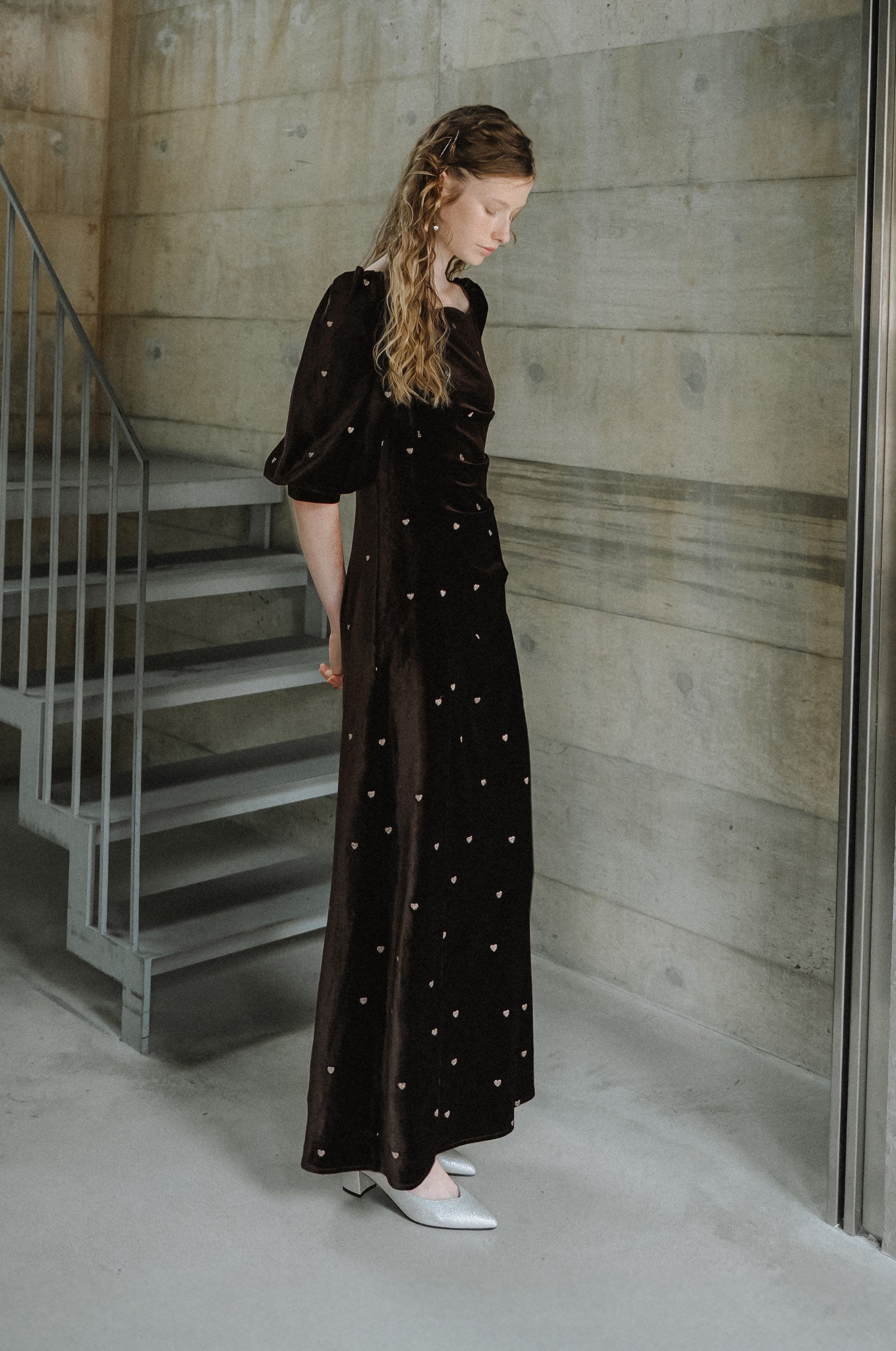 1035 Sweetheart velour dress