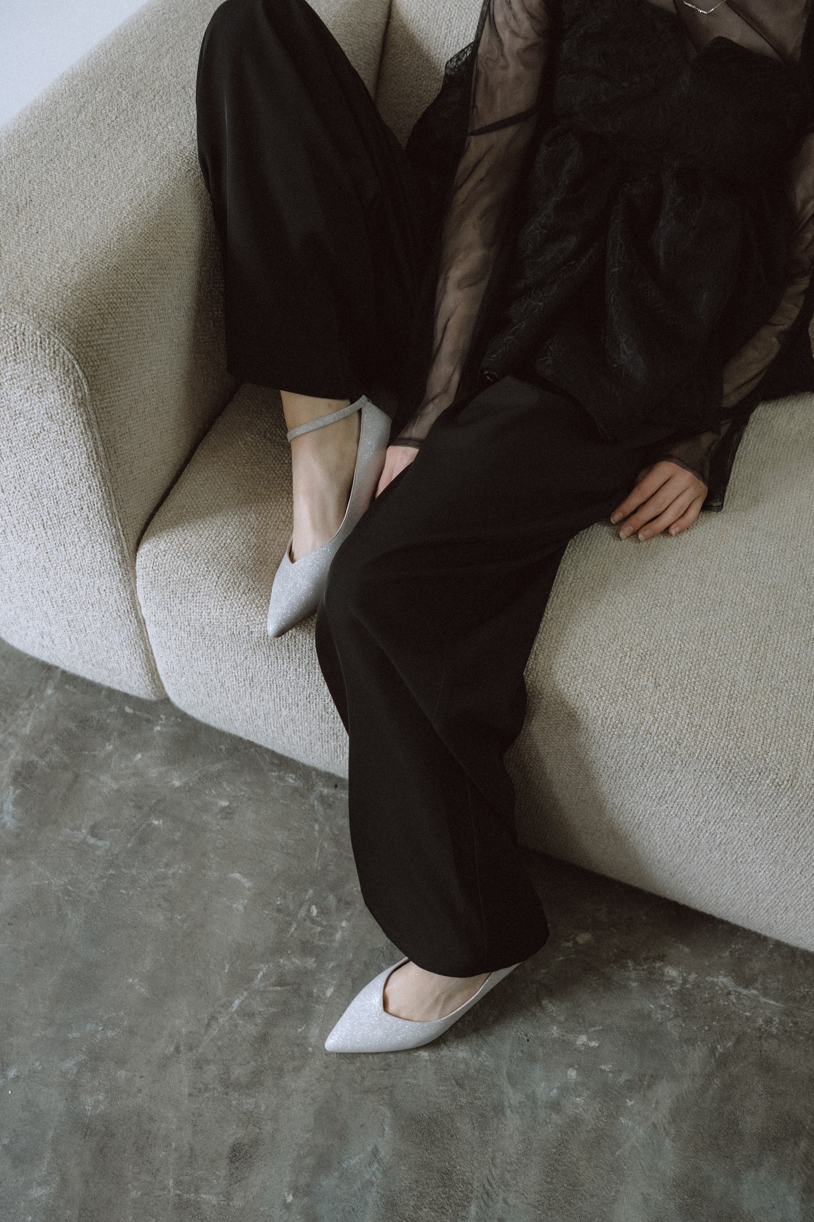 1032 Sparkle chunky pumps