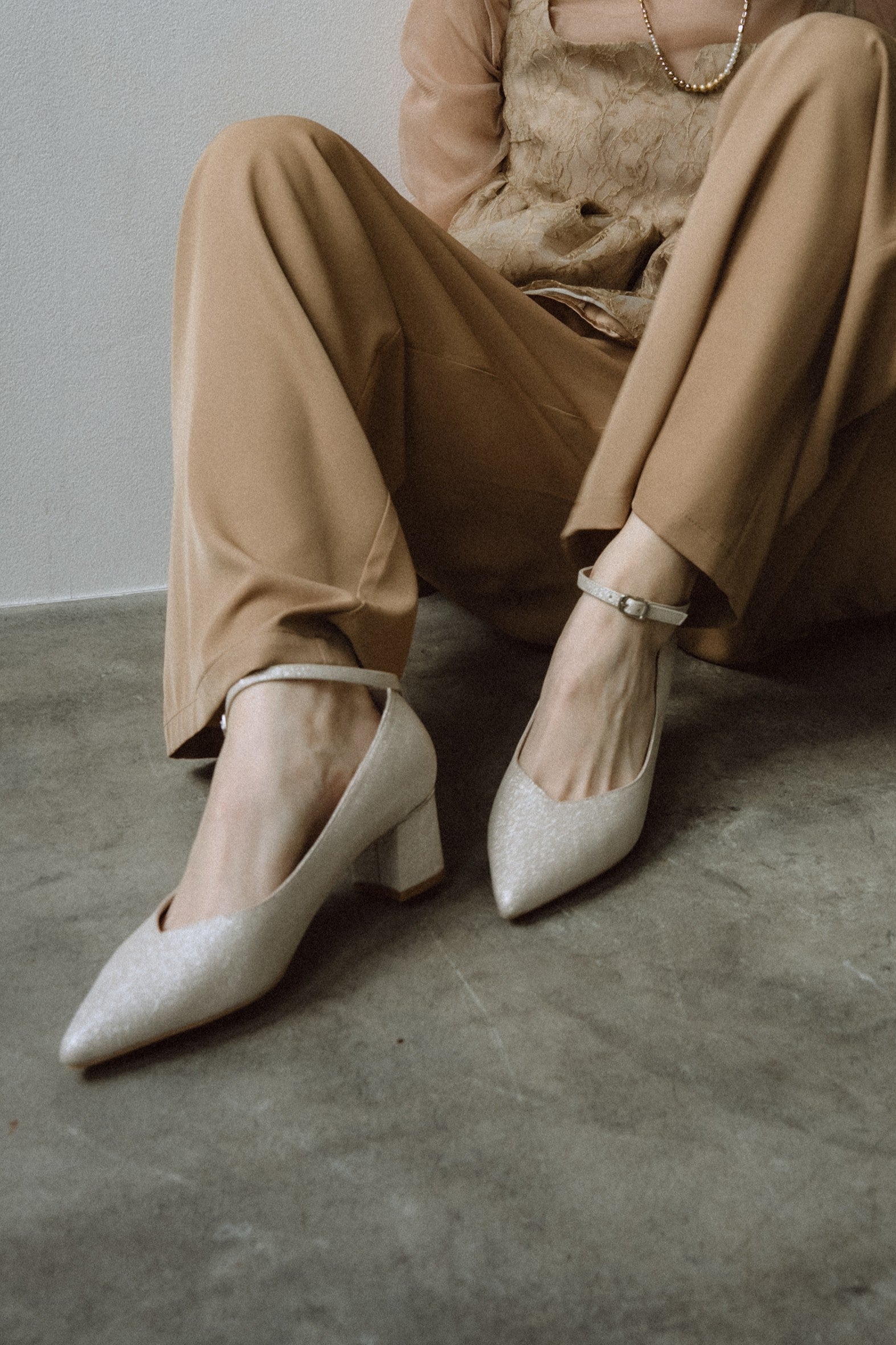 1032 Sparkle chunky pumps