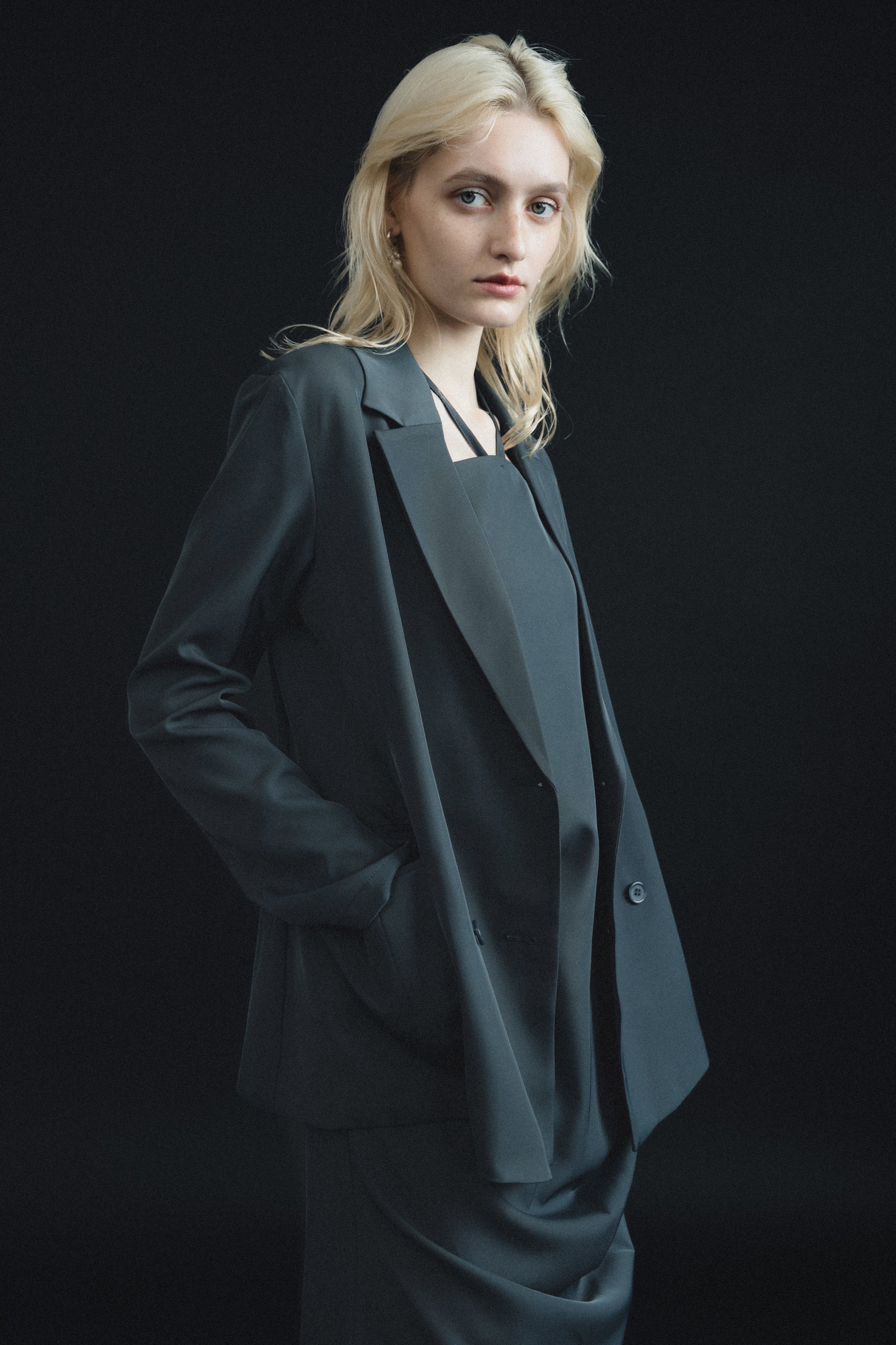 model:174cm size:モデルサイズ color:ブルー
