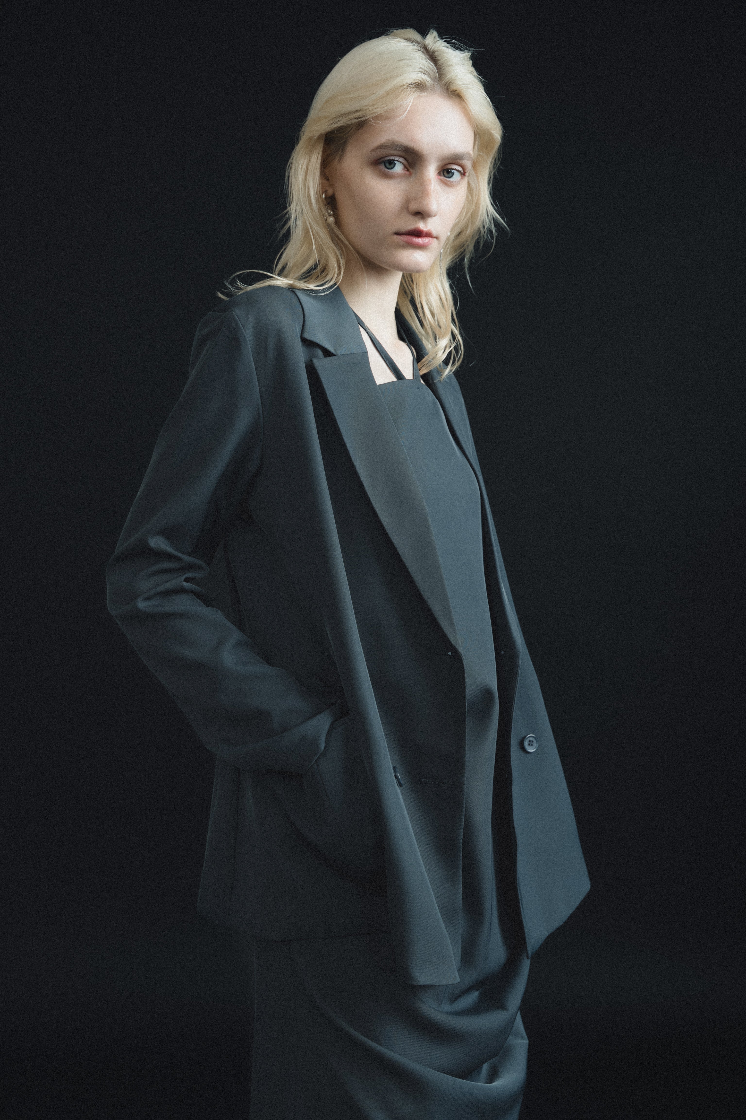model:174cm size:モデルサイズ color:ブルー