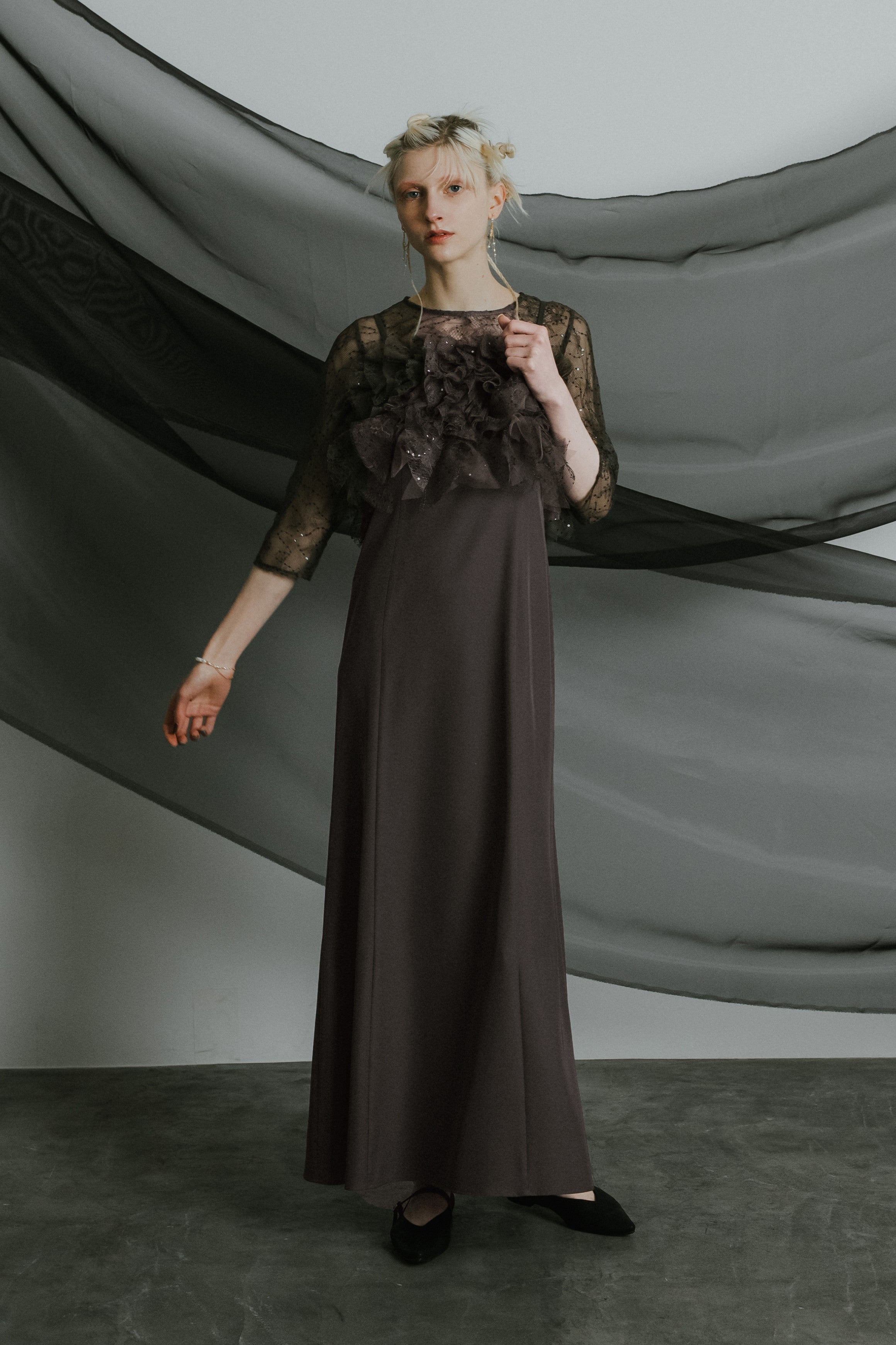 1085 Noir glitter dress