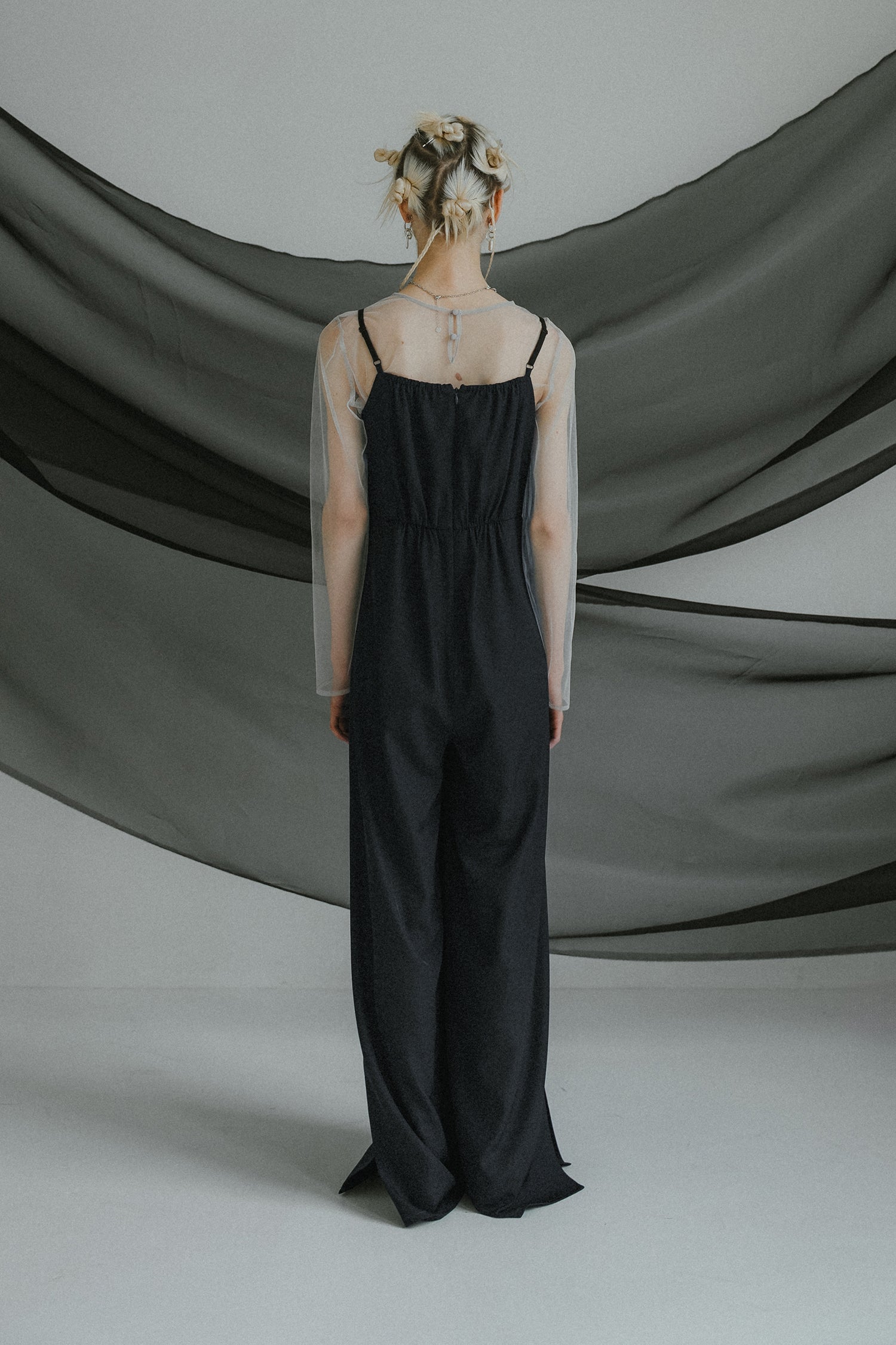 1086 Noir glitter pants set