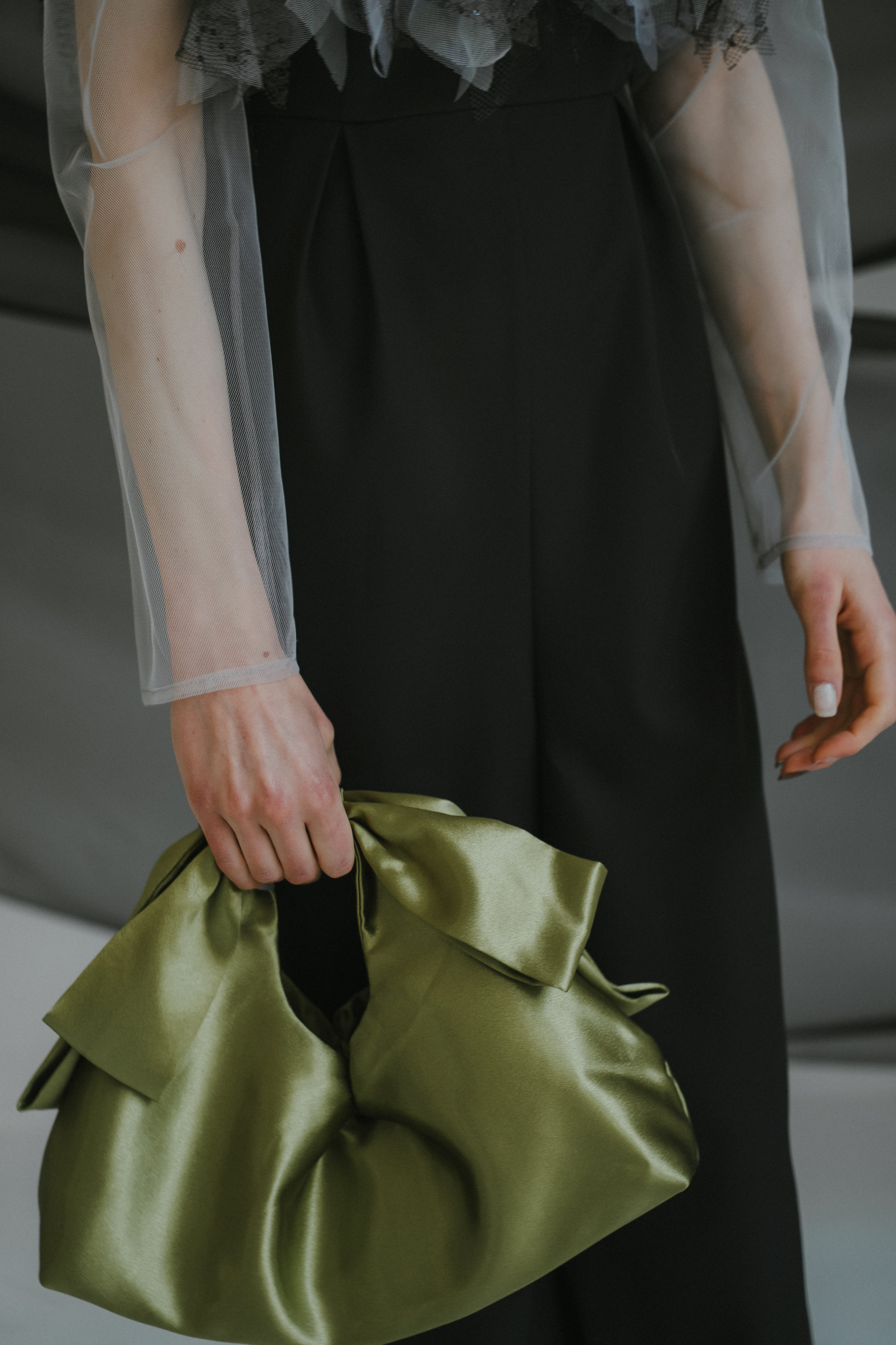 1092 Ribbon drawstring pouch