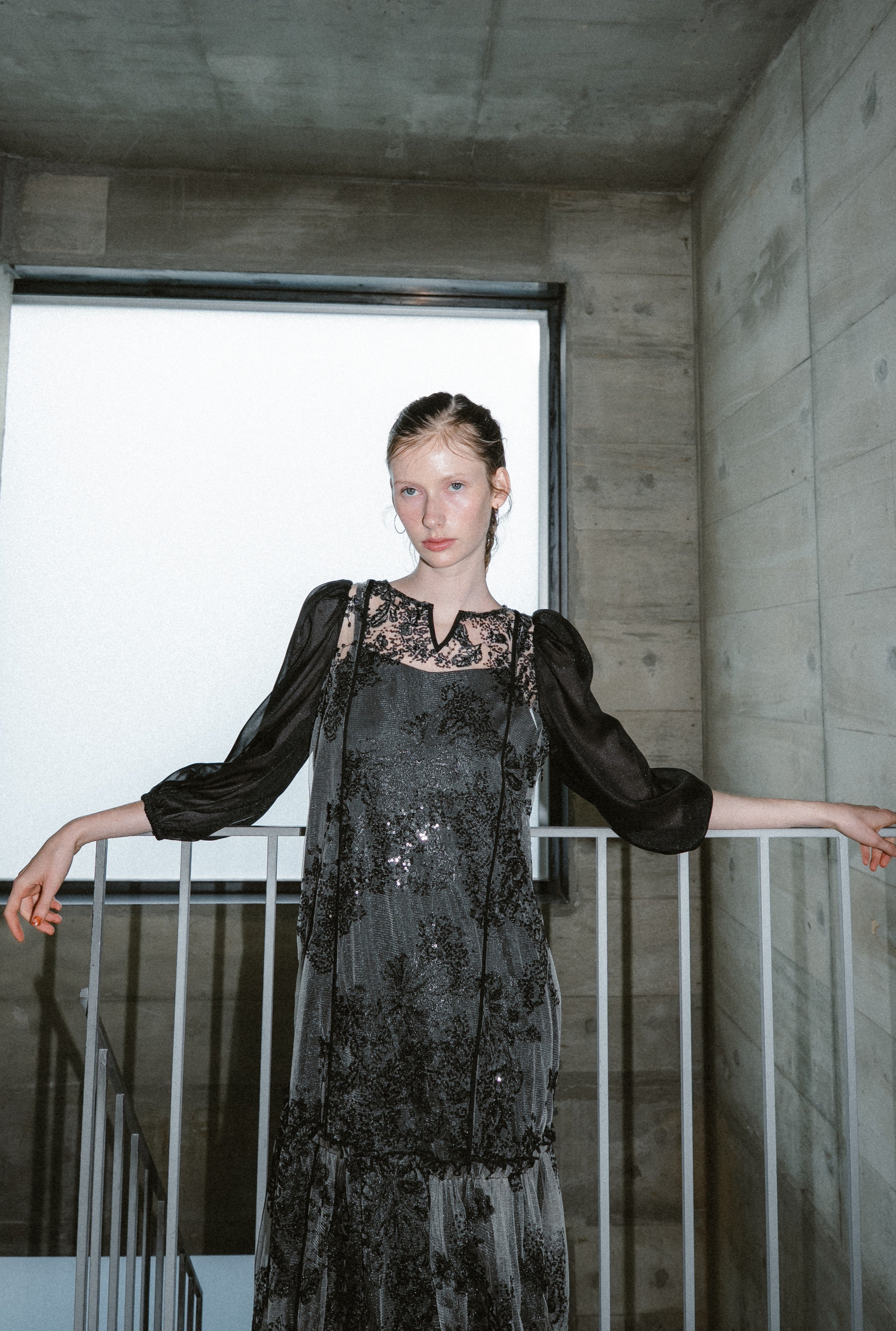 1036 Detachable sleeve dress