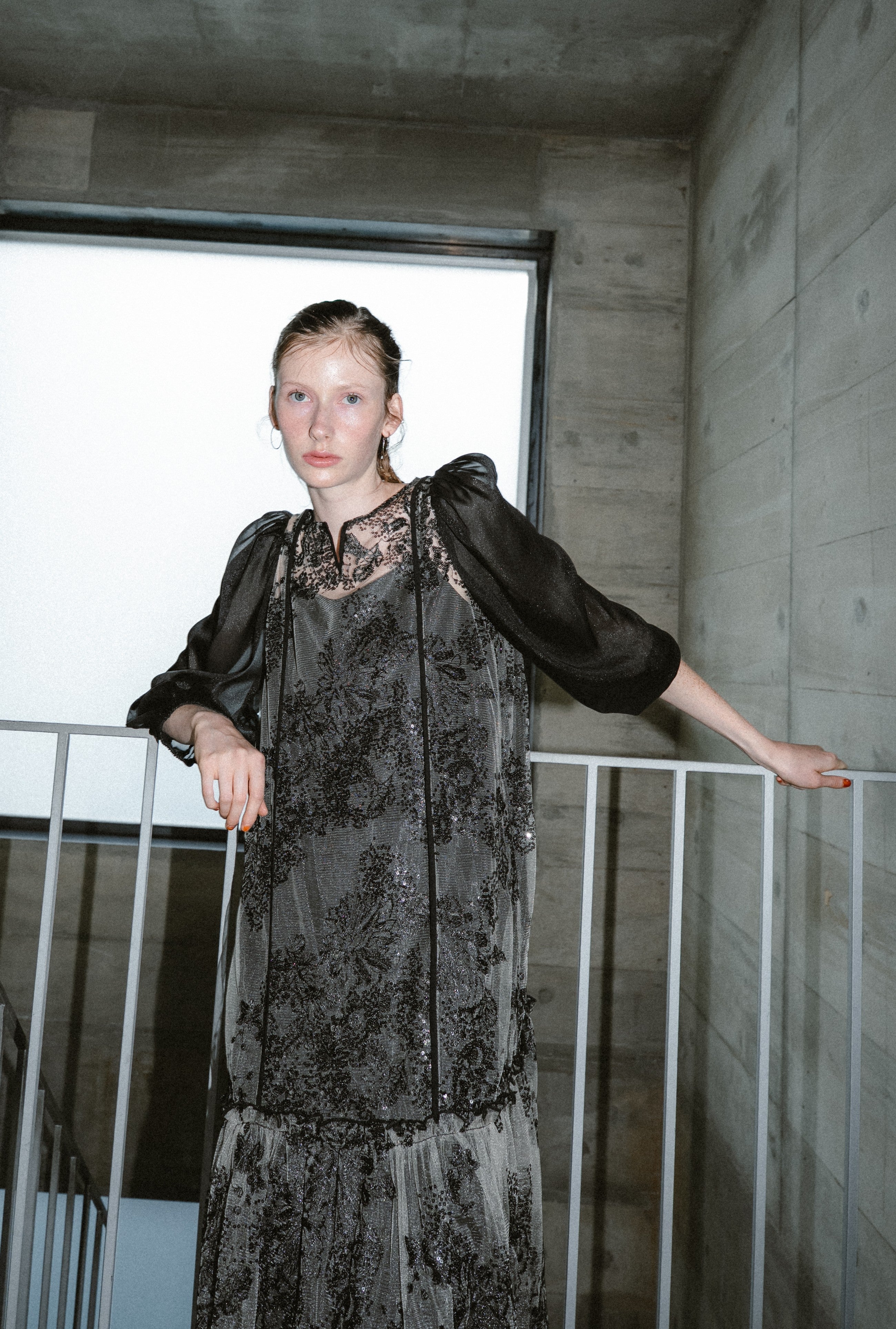 1036 Detachable sleeve dress