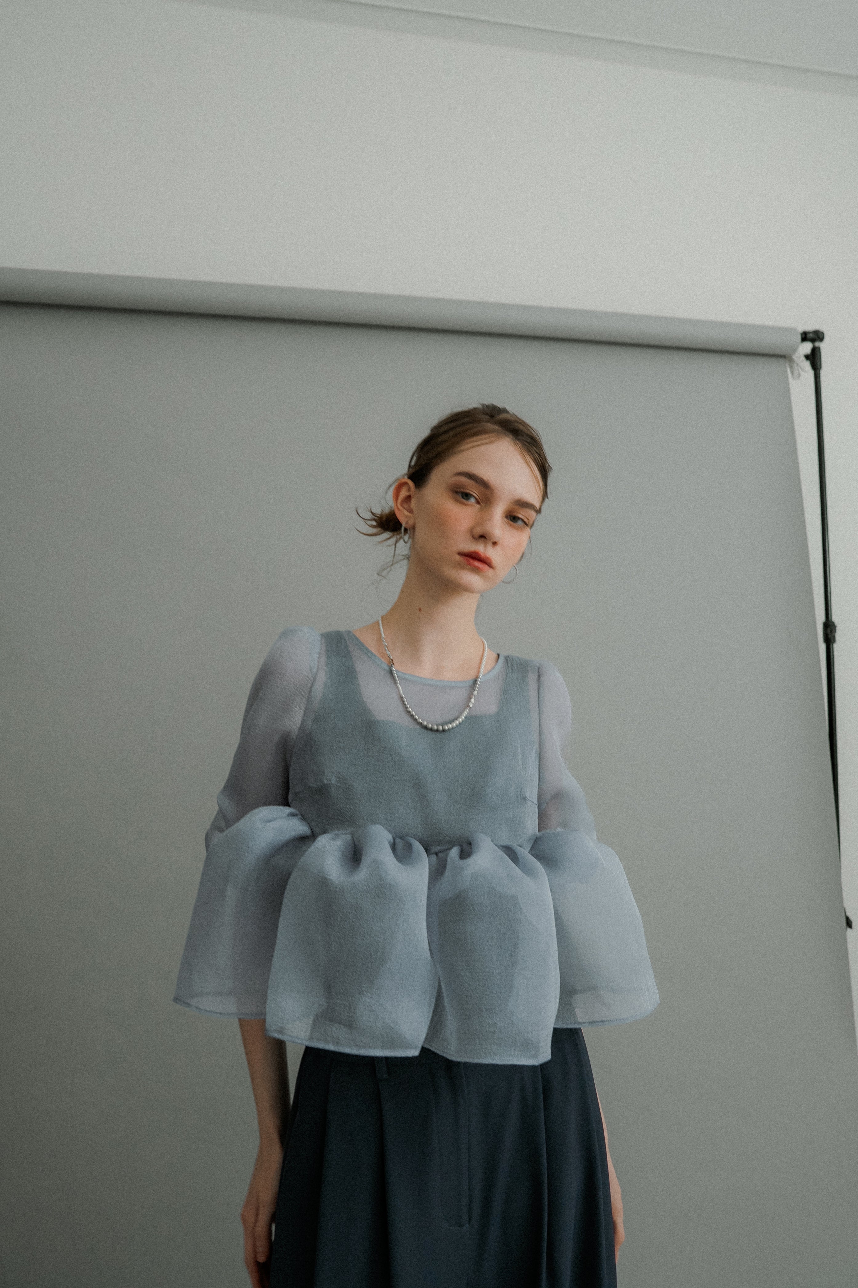 1042 Organza Peplum 3Piece