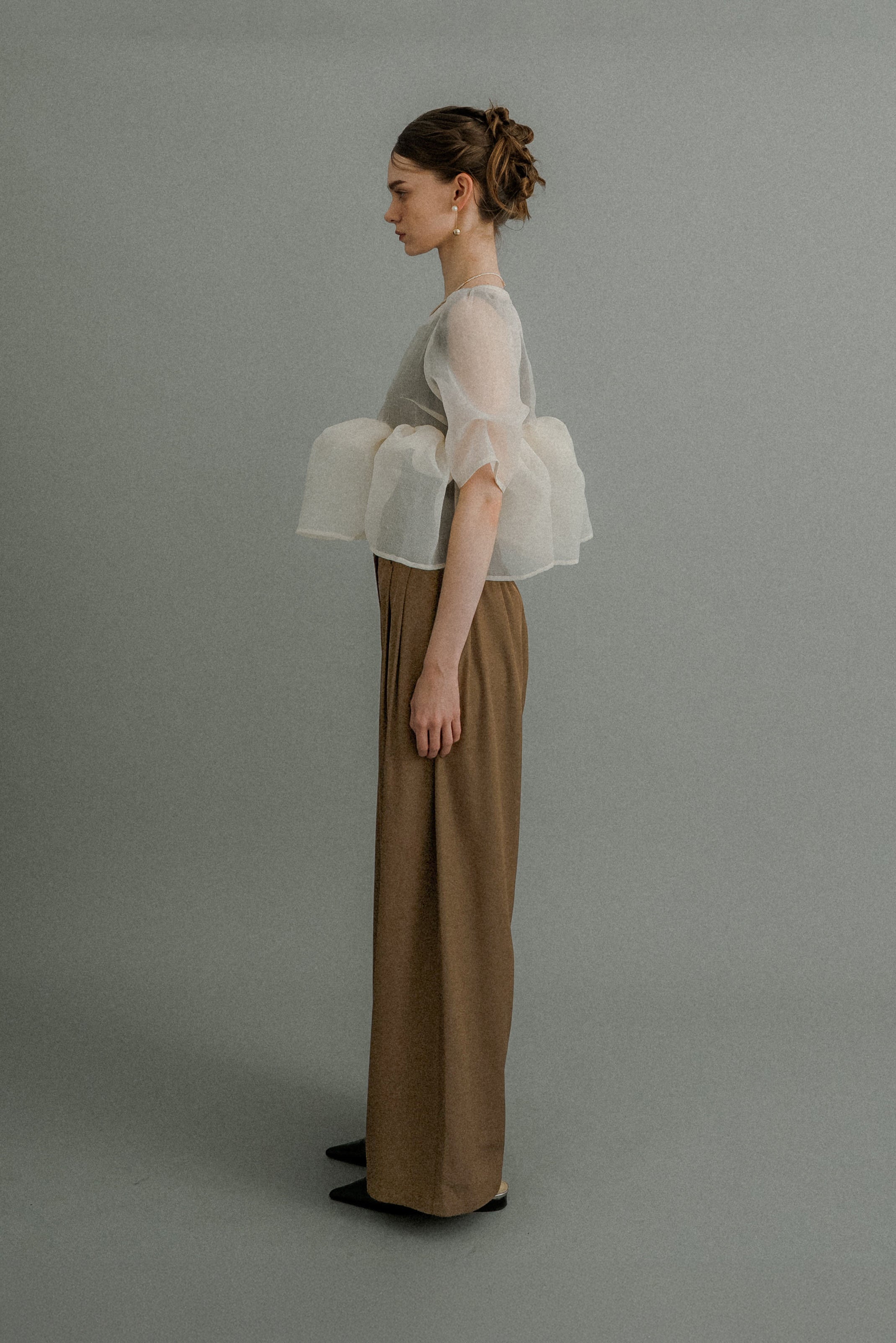 1042 Organza Peplum 3Piece