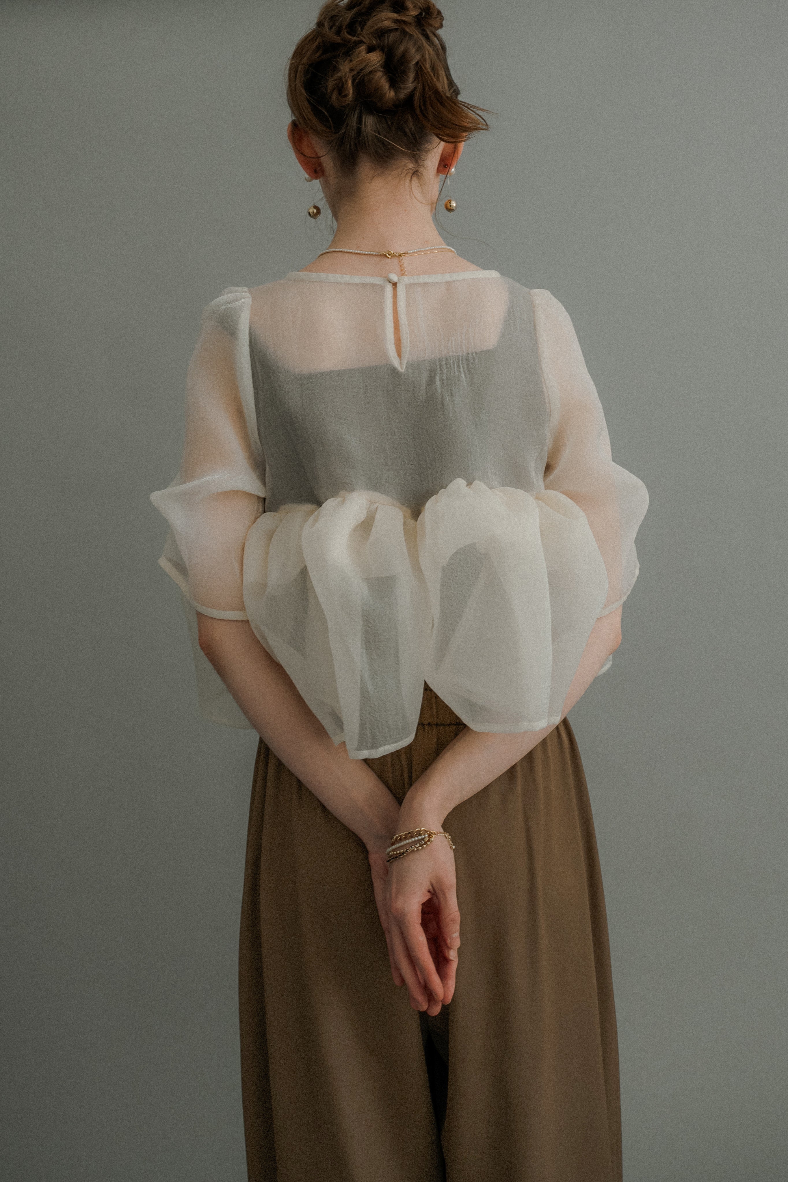 1042 Organza Peplum 3Piece