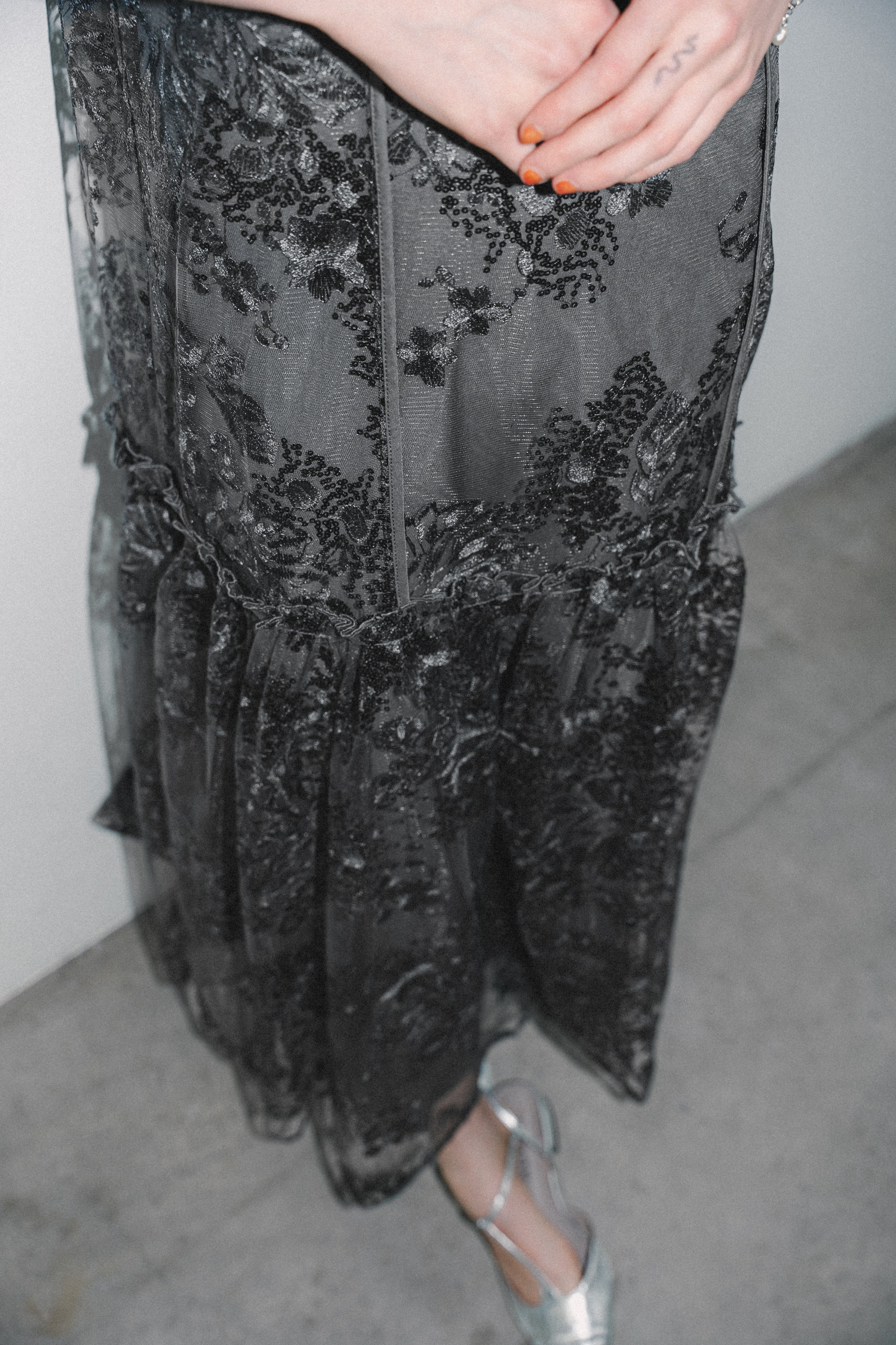 1036 Detachable sleeve dress