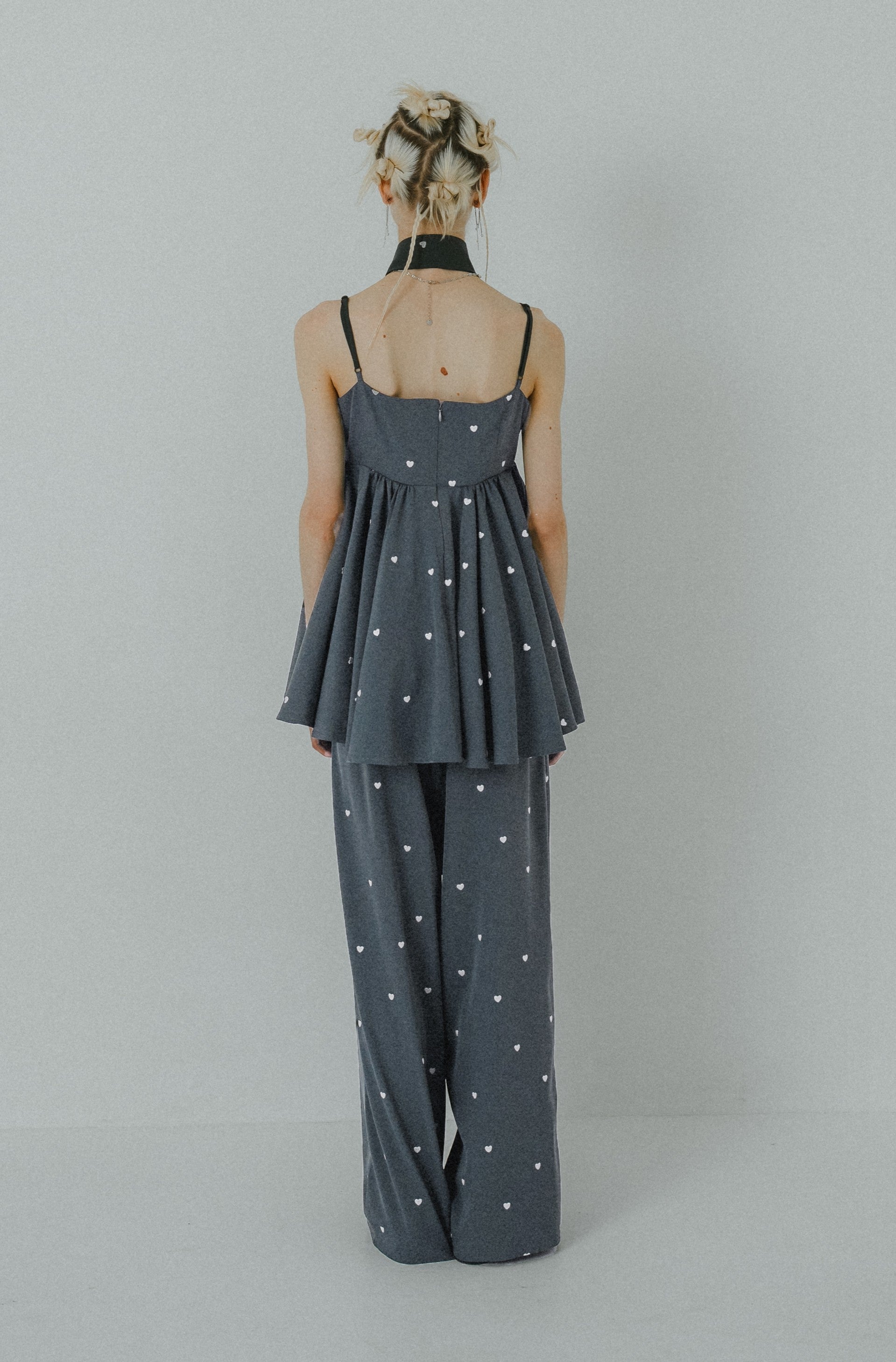1062 Heart cami pants set