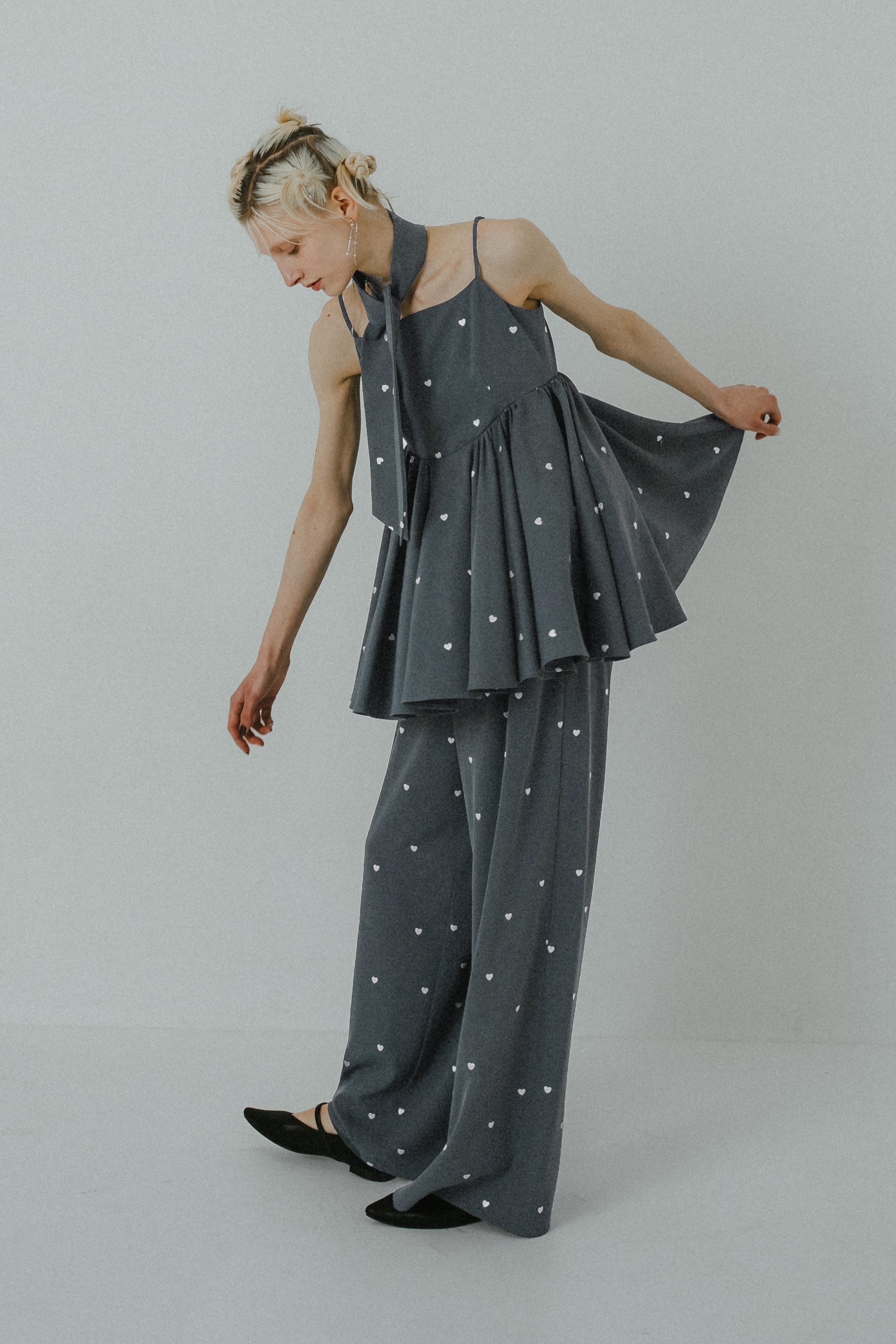 1062 Heart cami pants set