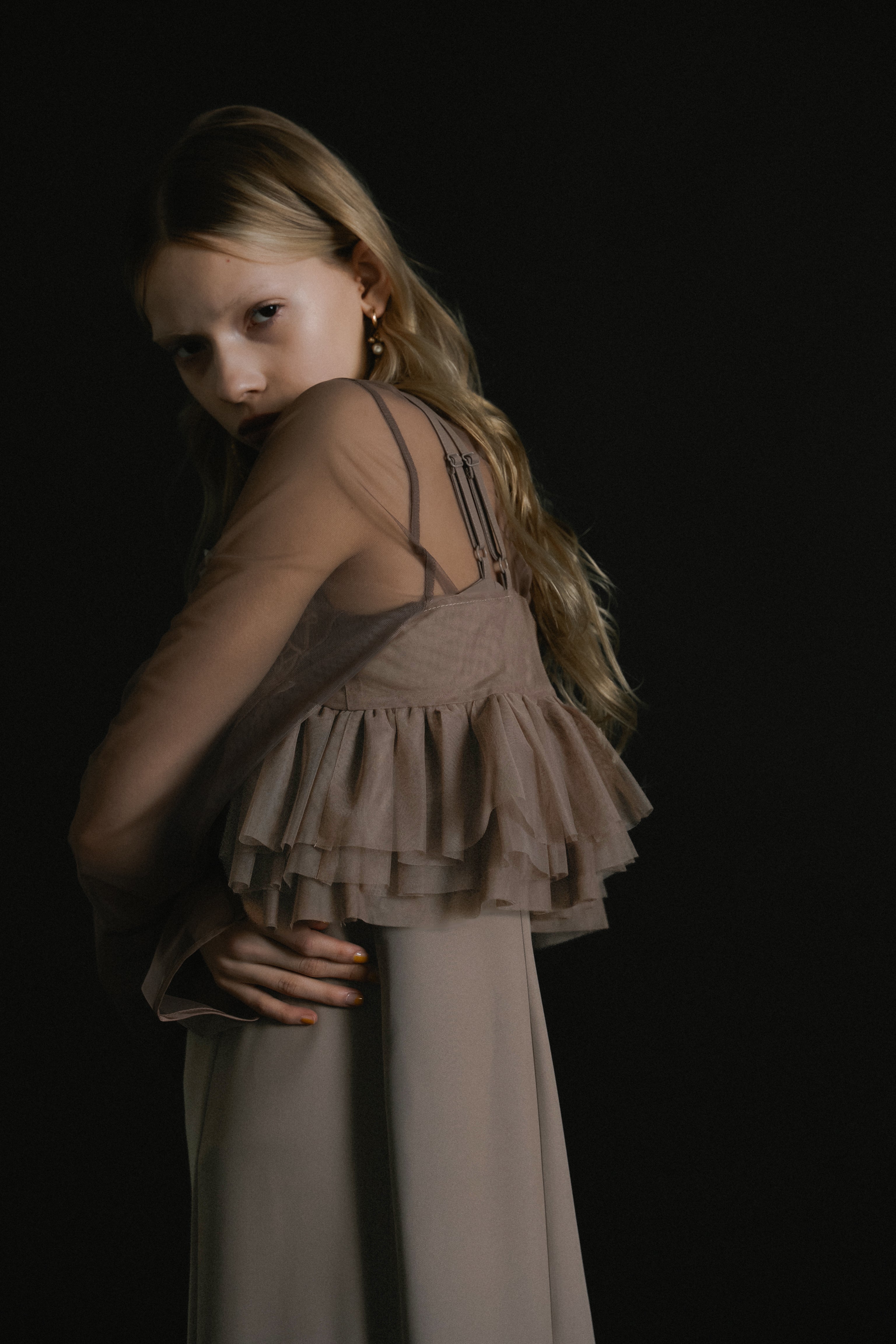 1015 Petal embroidery dress
