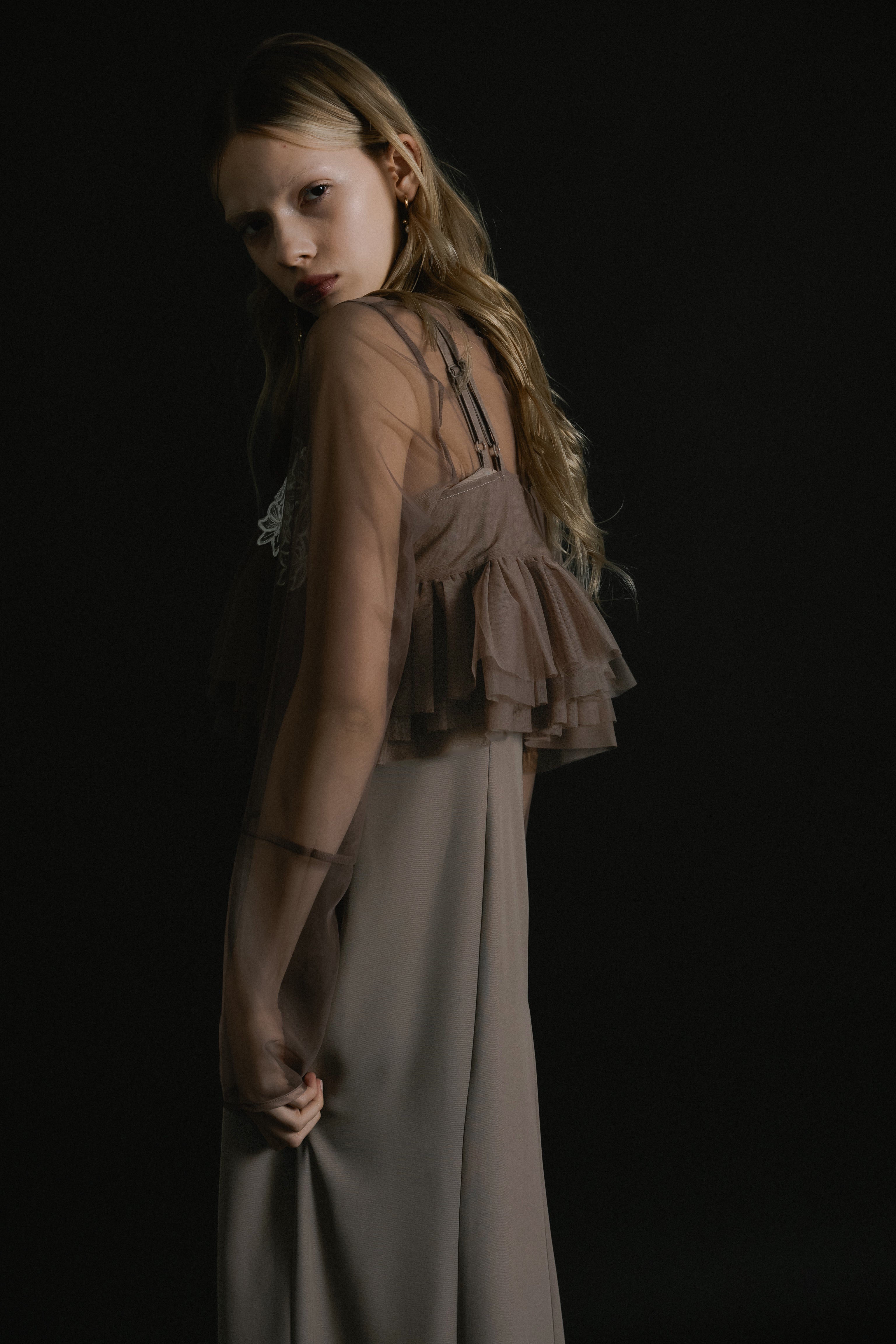 1015 Petal embroidery dress
