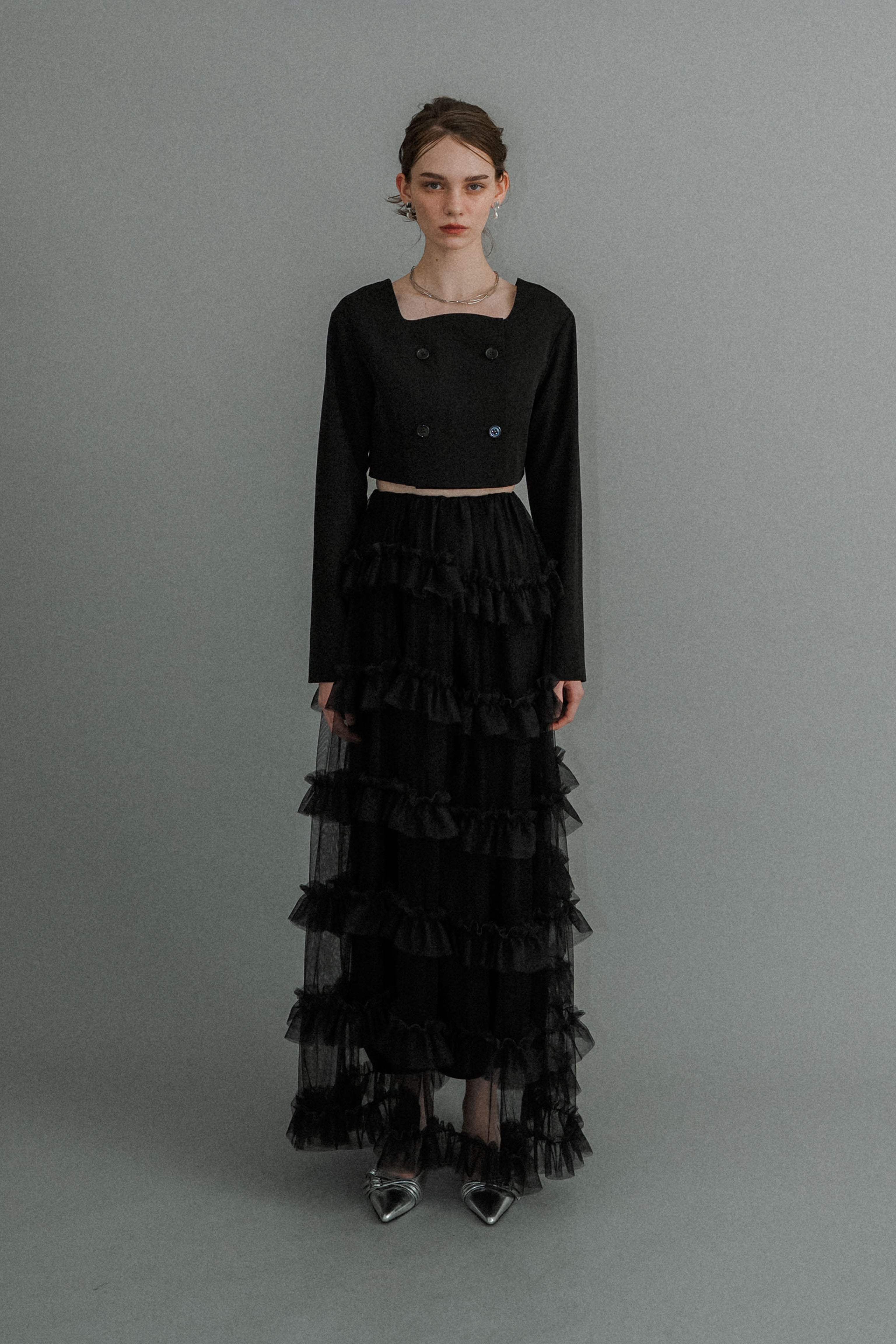 1040 Tiered tulle Skirt+JK