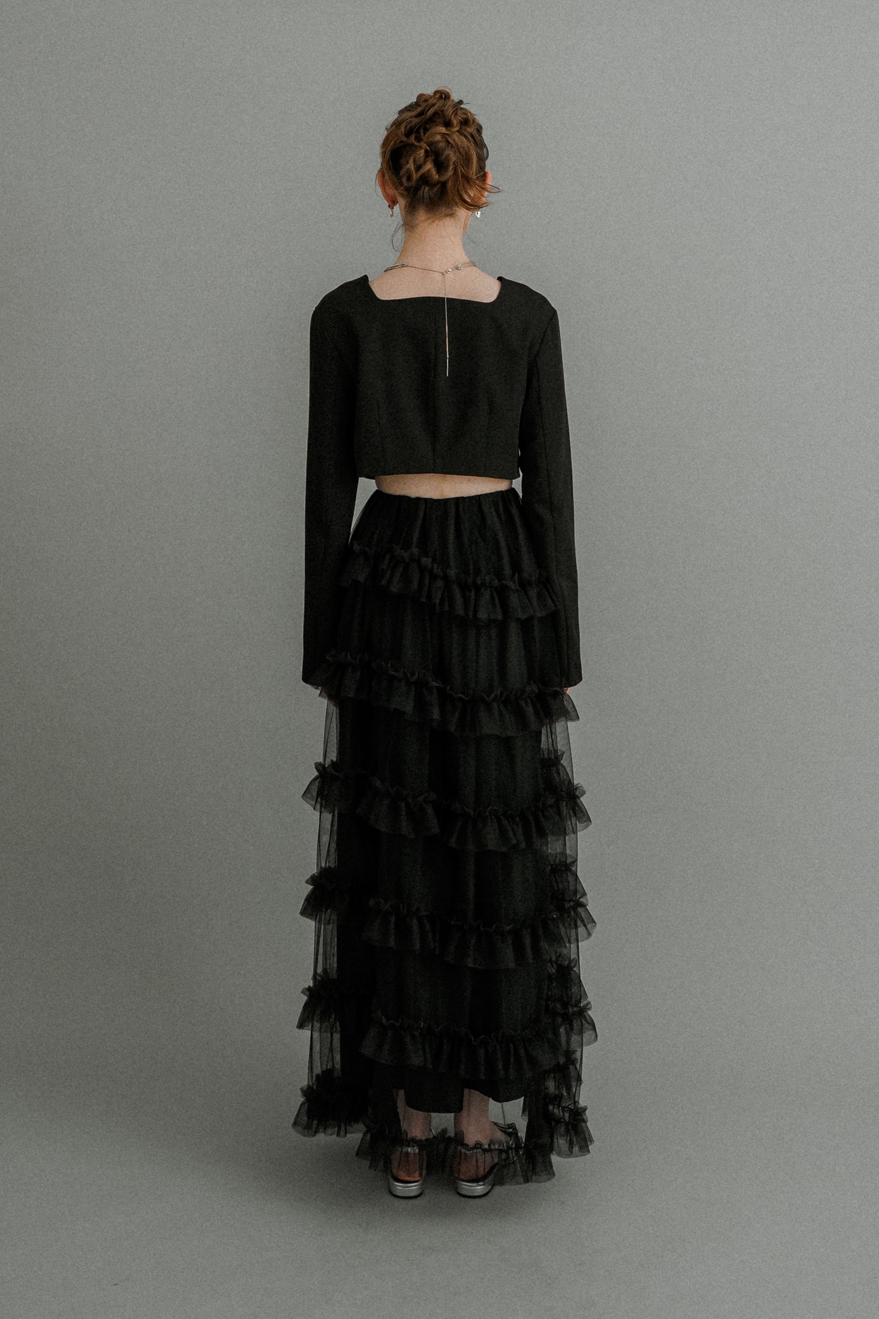 1040 Tiered tulle Skirt+JK
