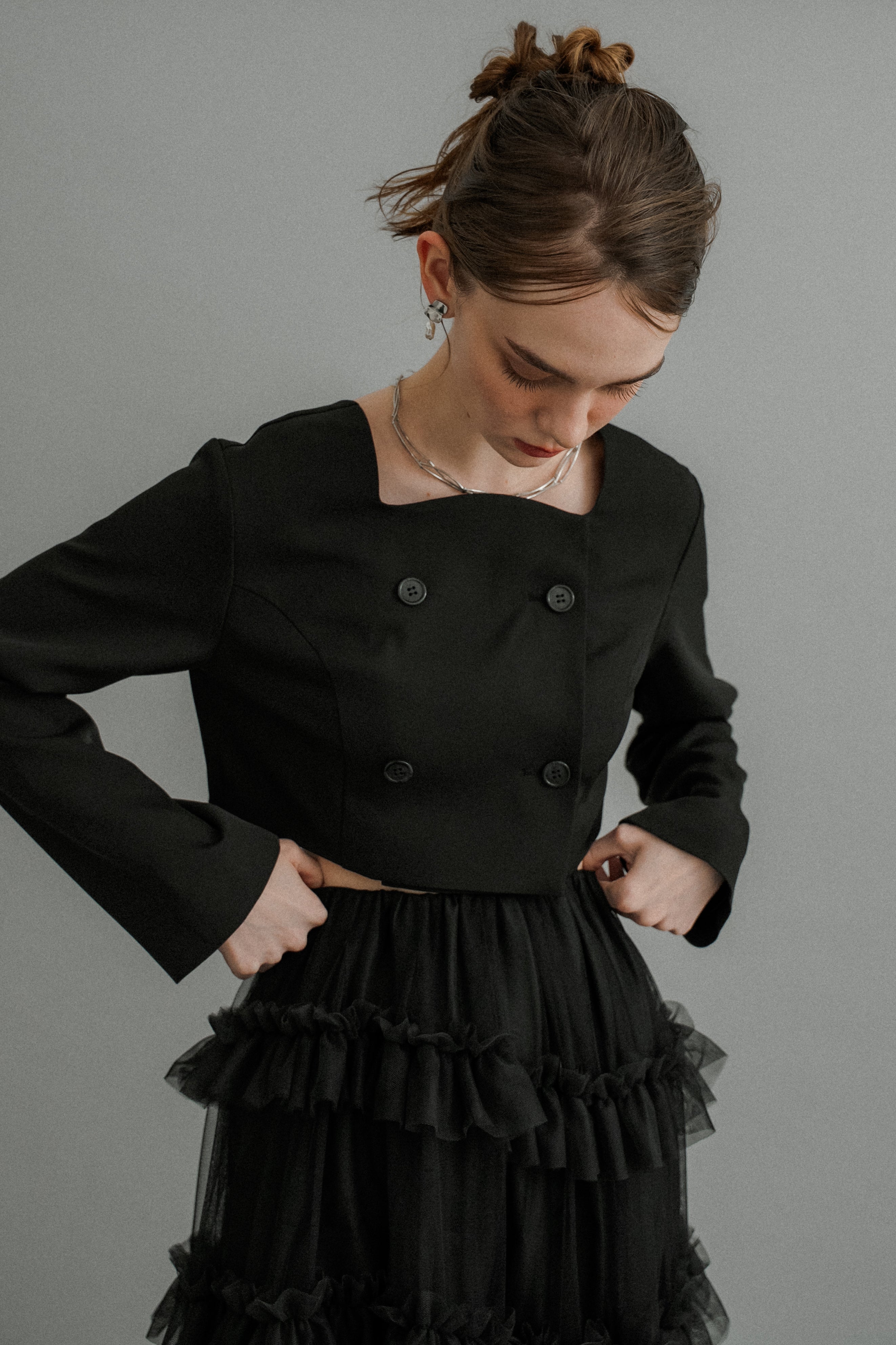 1040 Tiered tulle Skirt+JK