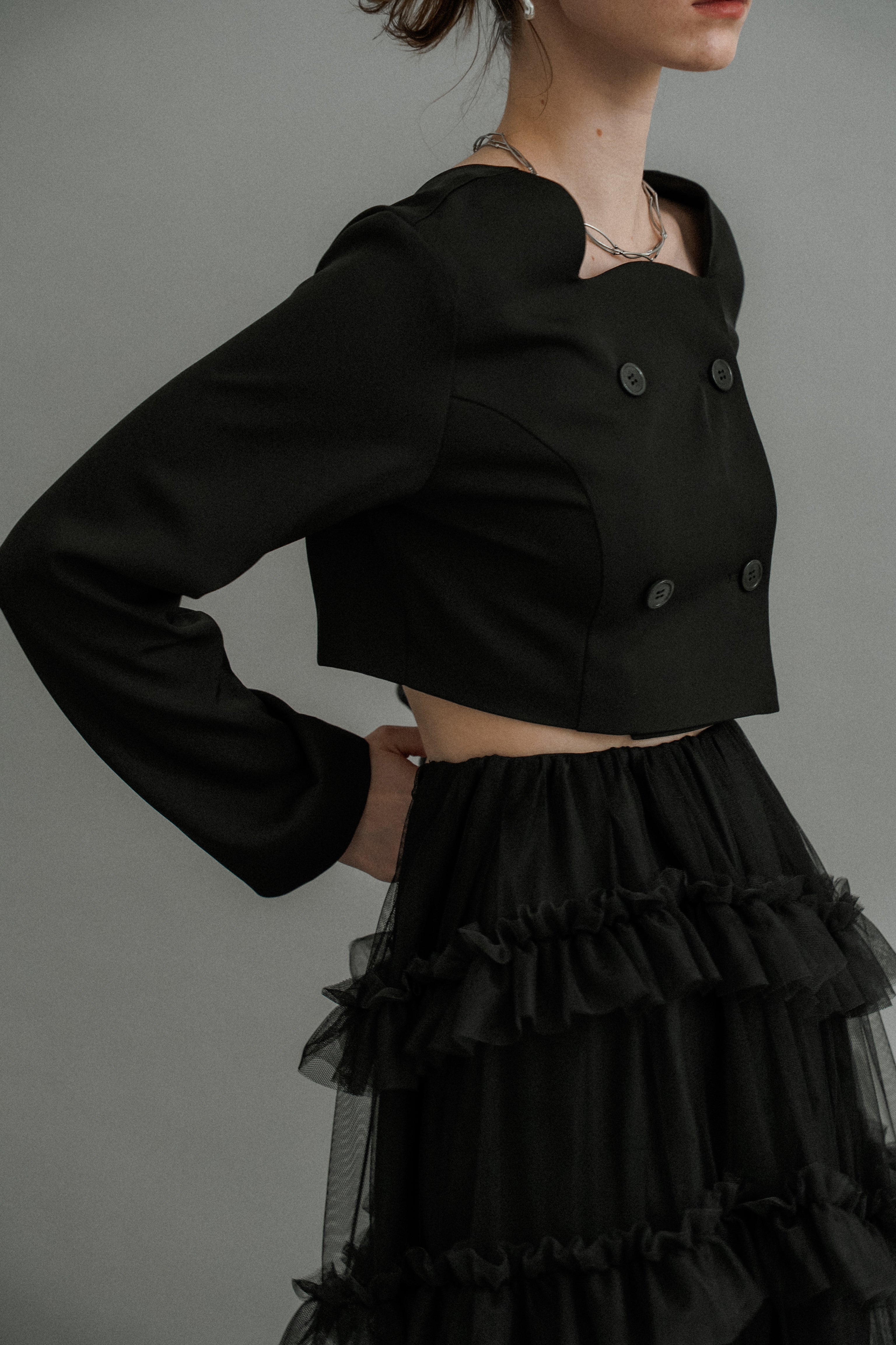 1040 Tiered tulle Skirt+JK
