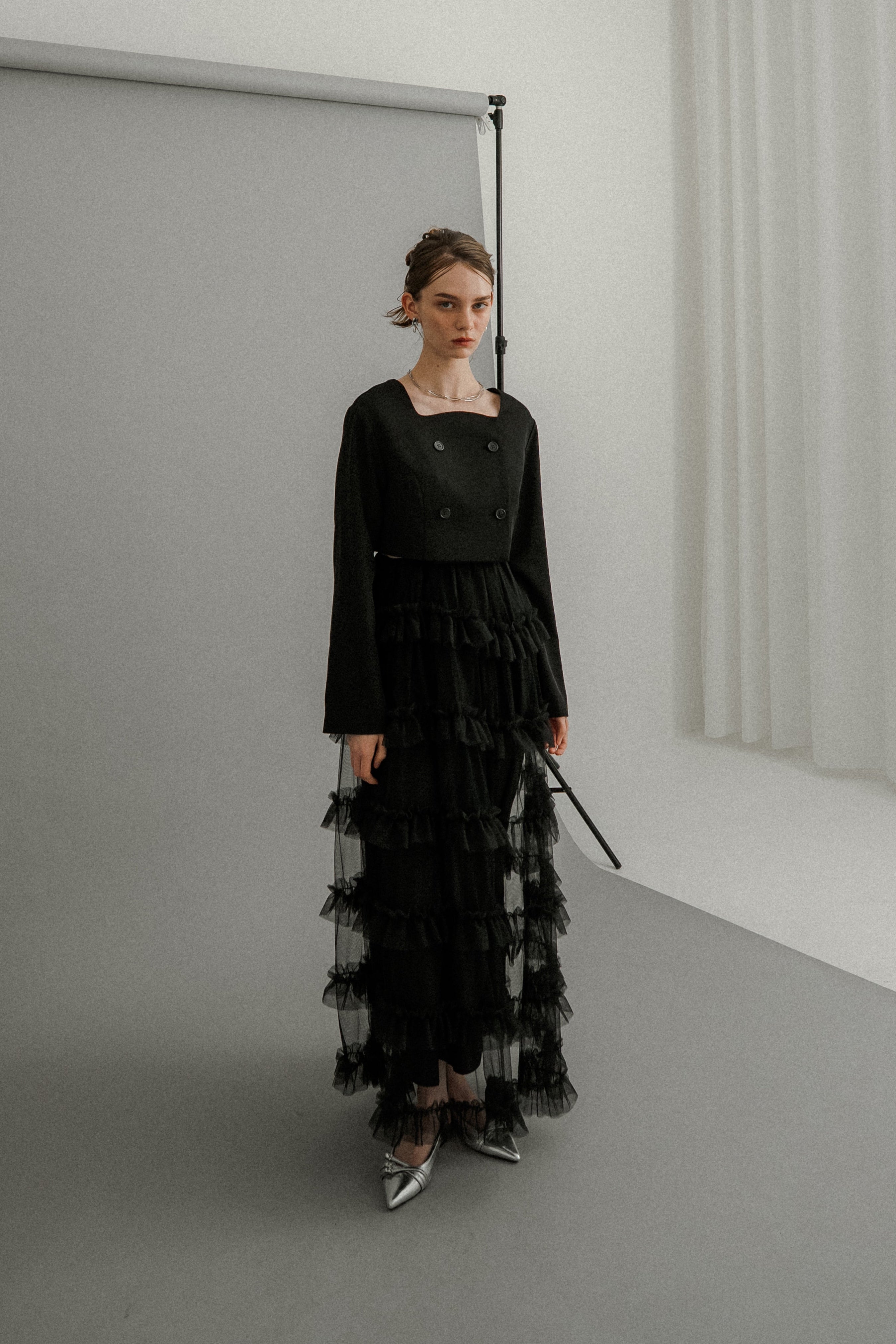 1040 Tiered tulle Skirt+JK