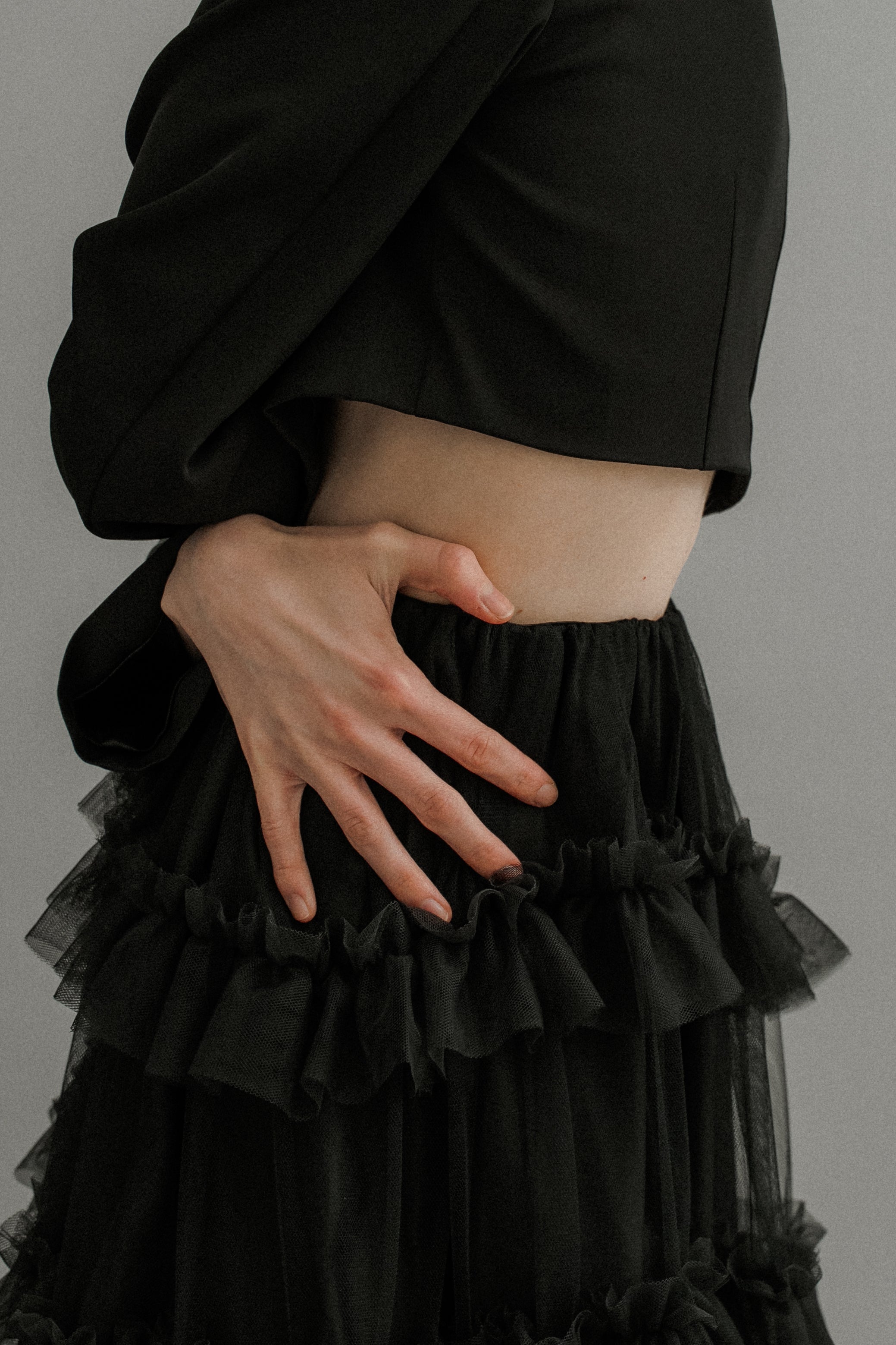 1040 Tiered tulle Skirt+JK