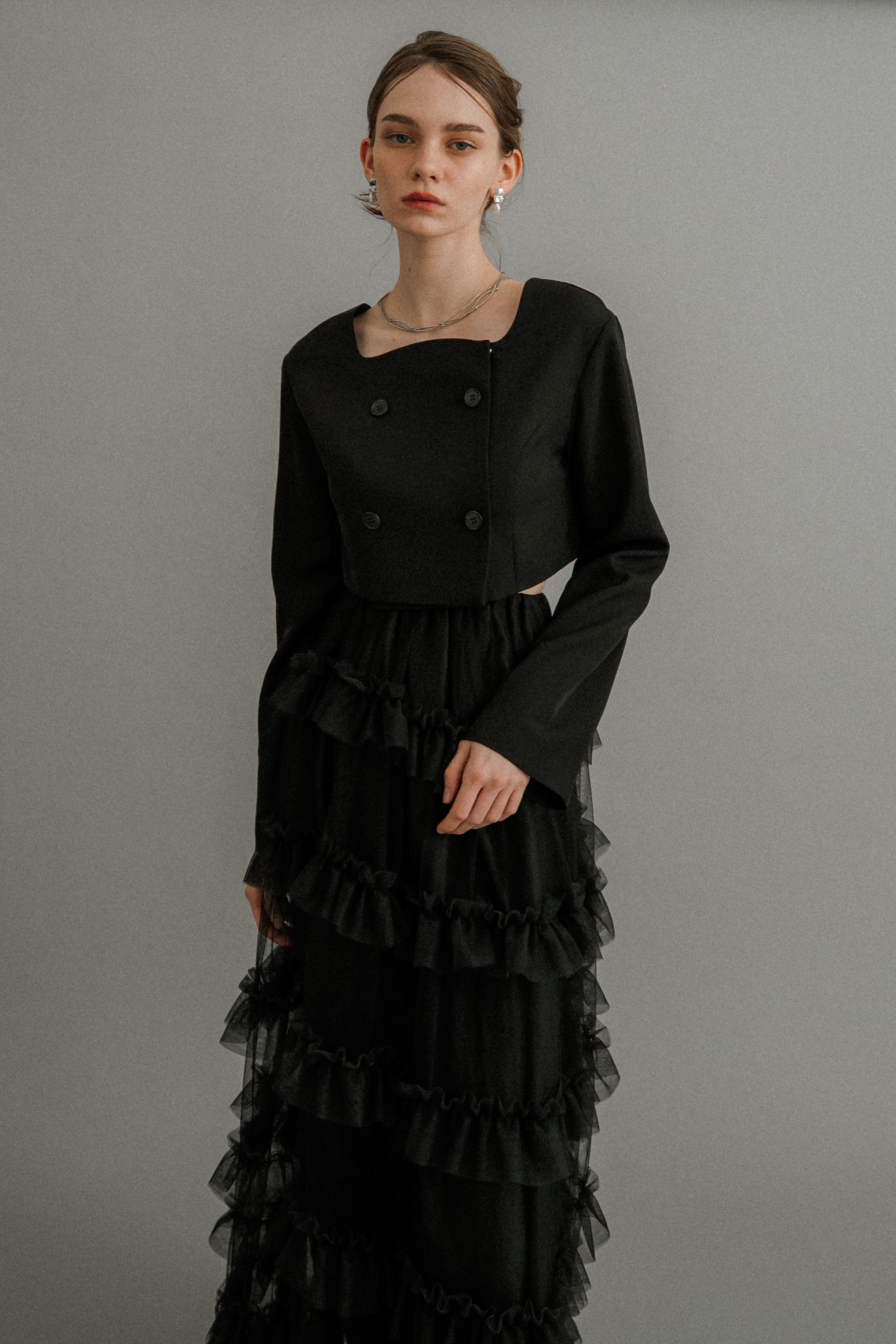 1040 Tiered tulle Skirt+JK