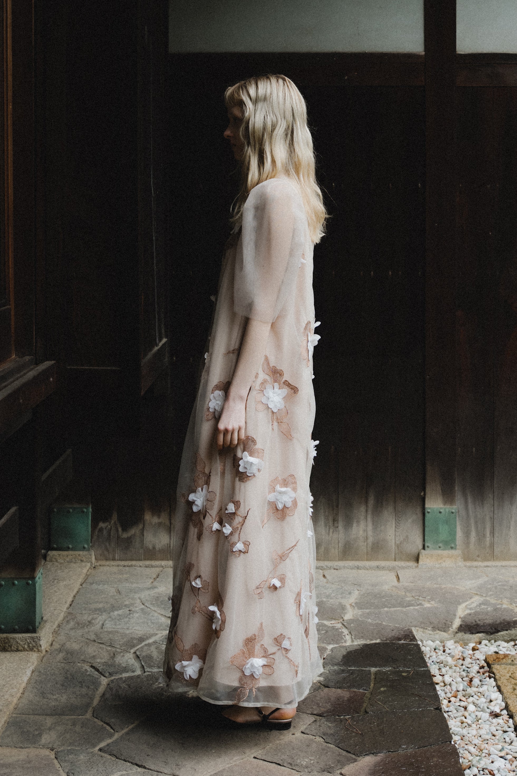 1132 3D Floral A-line Dress