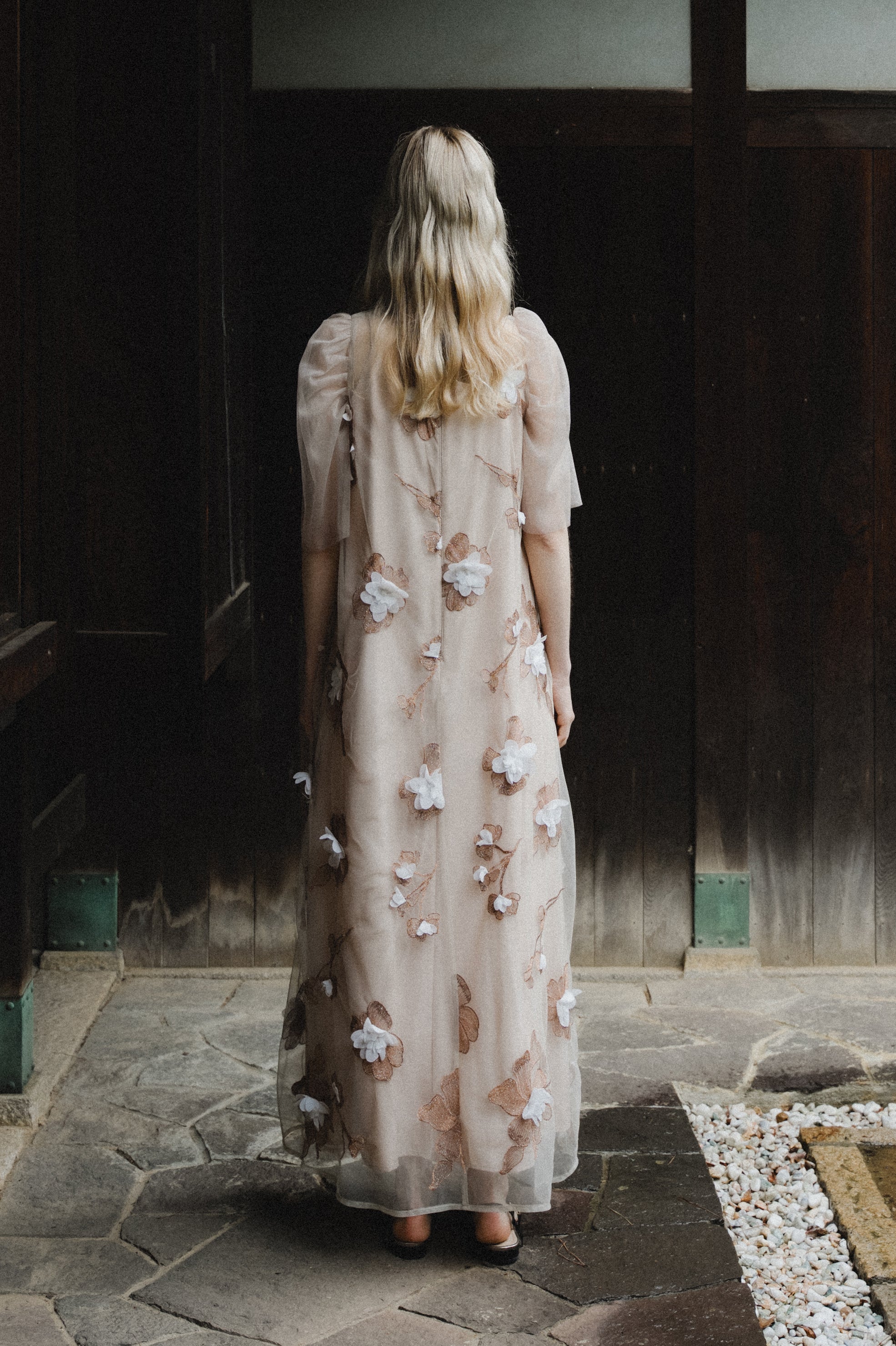 1132 3D Floral A-line Dress