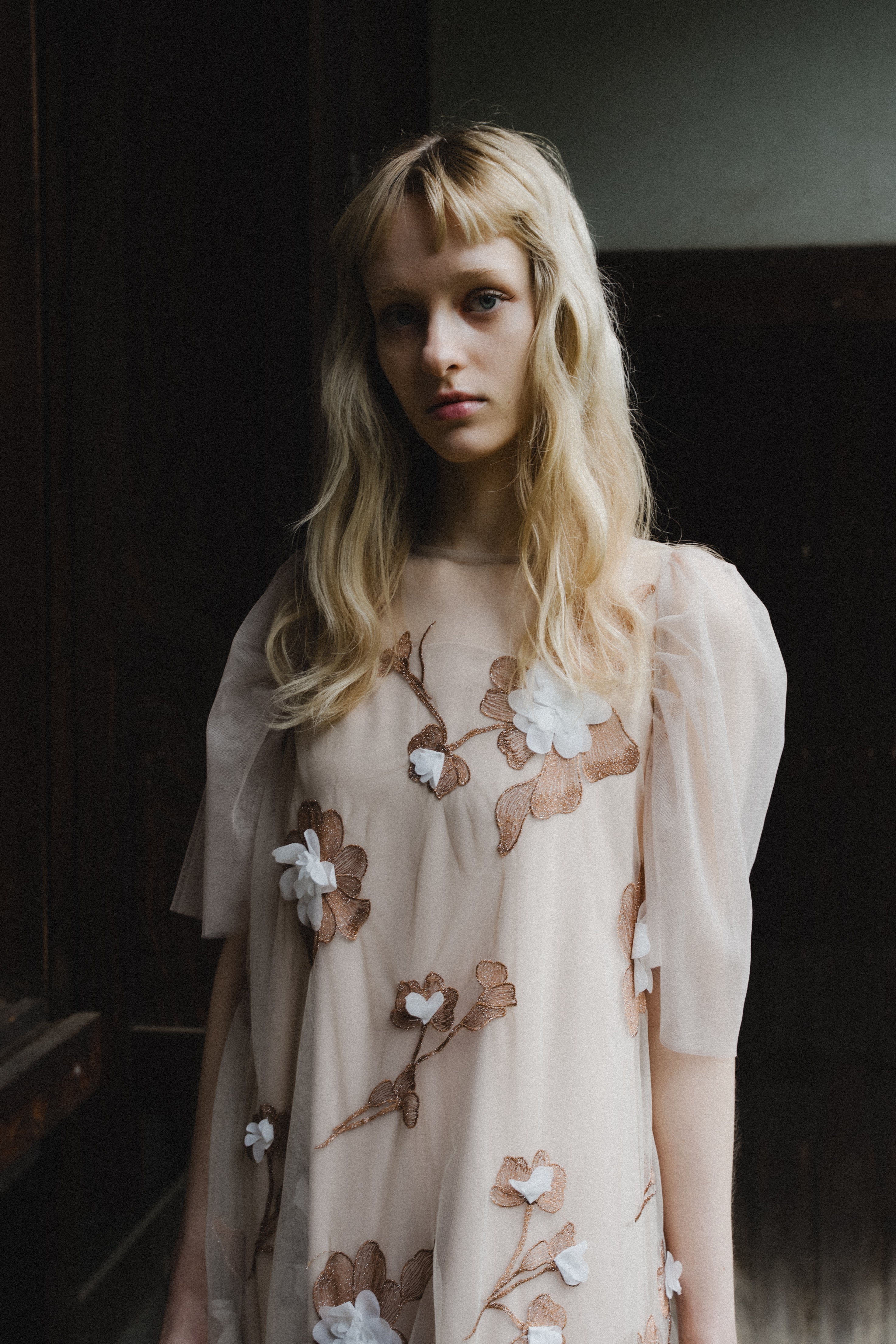 1132 3D Floral A-line Dress