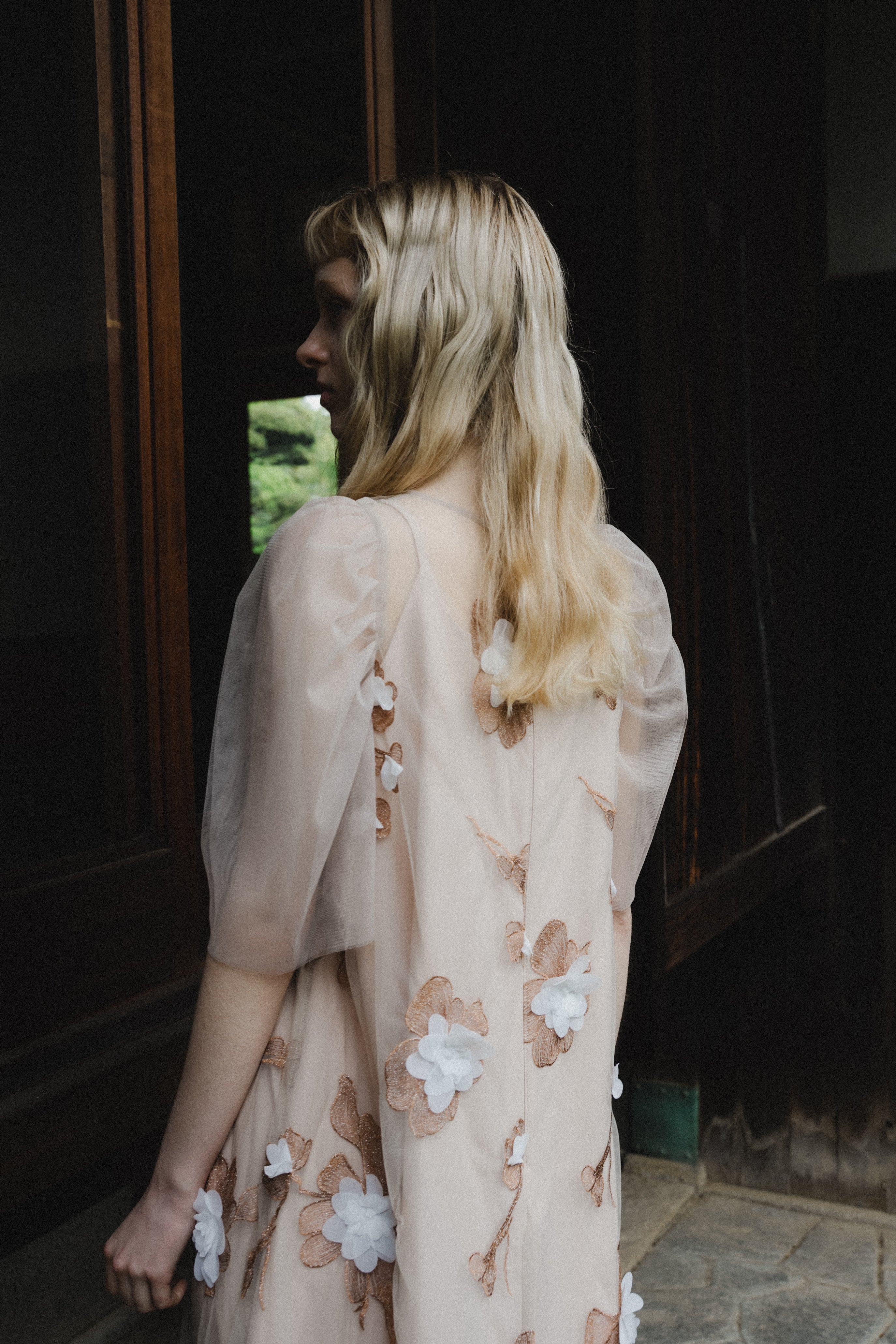 1132 3D Floral A-line Dress