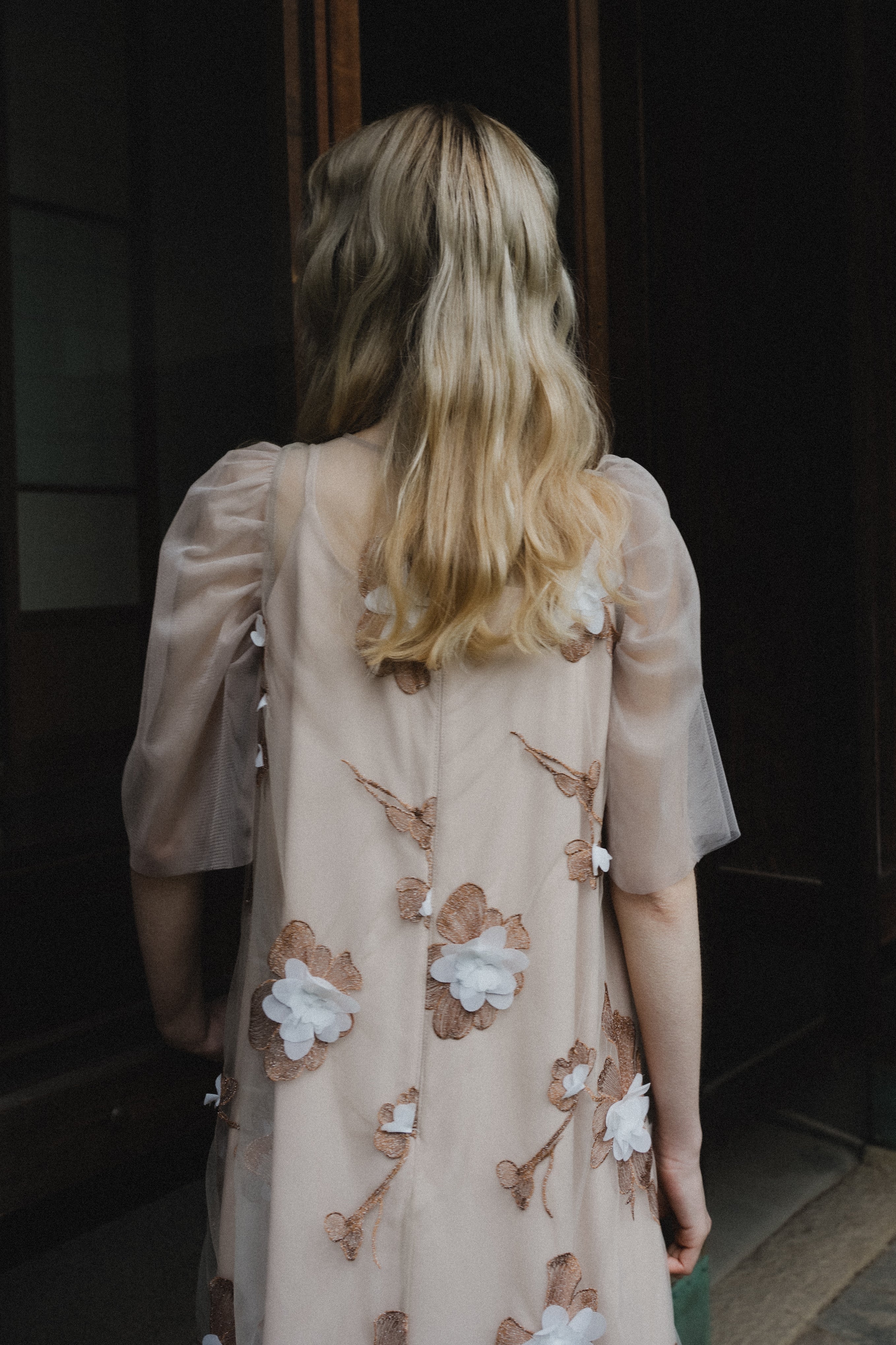 1132 3D Floral A-line Dress