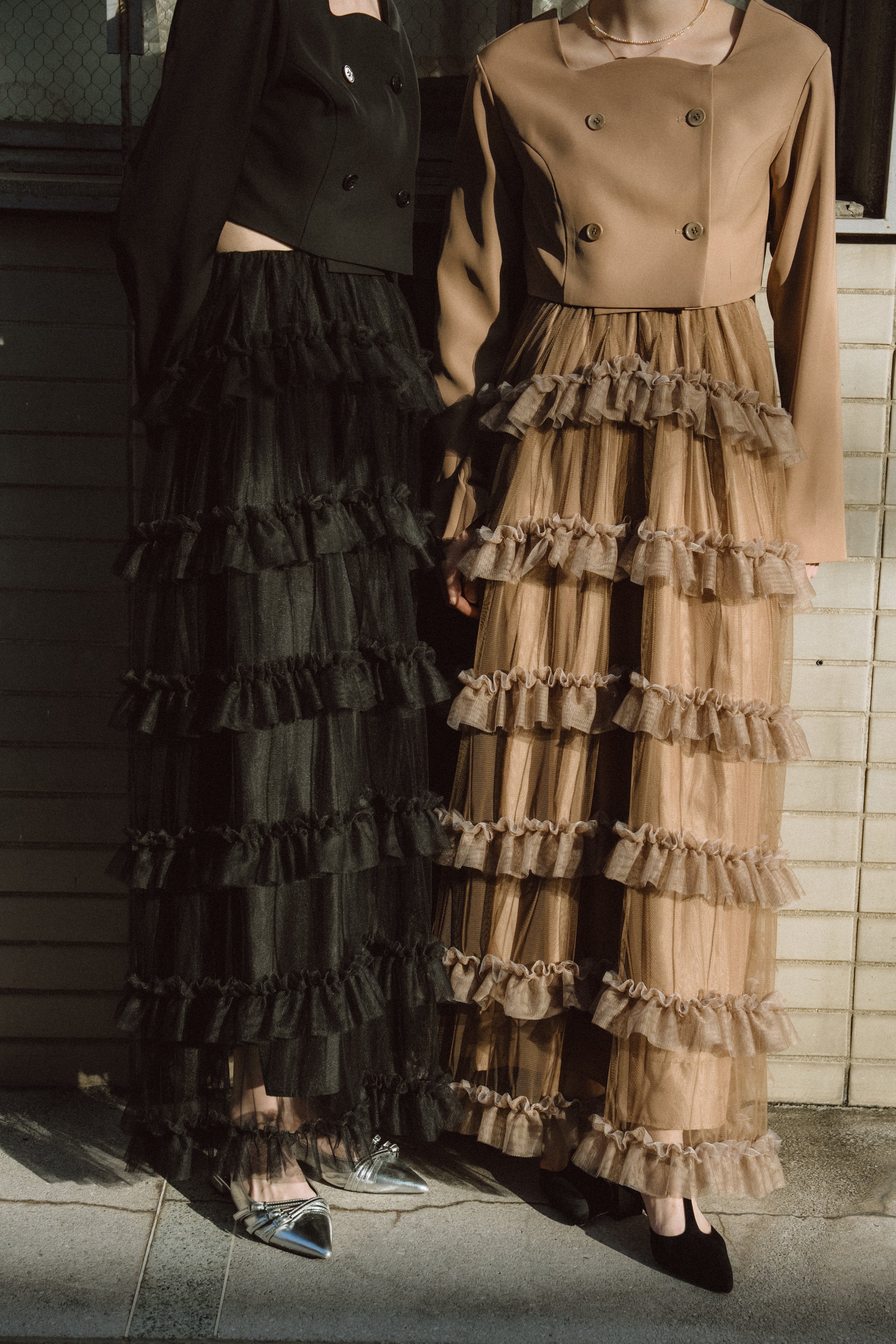 1040 Tiered tulle Skirt+JK
