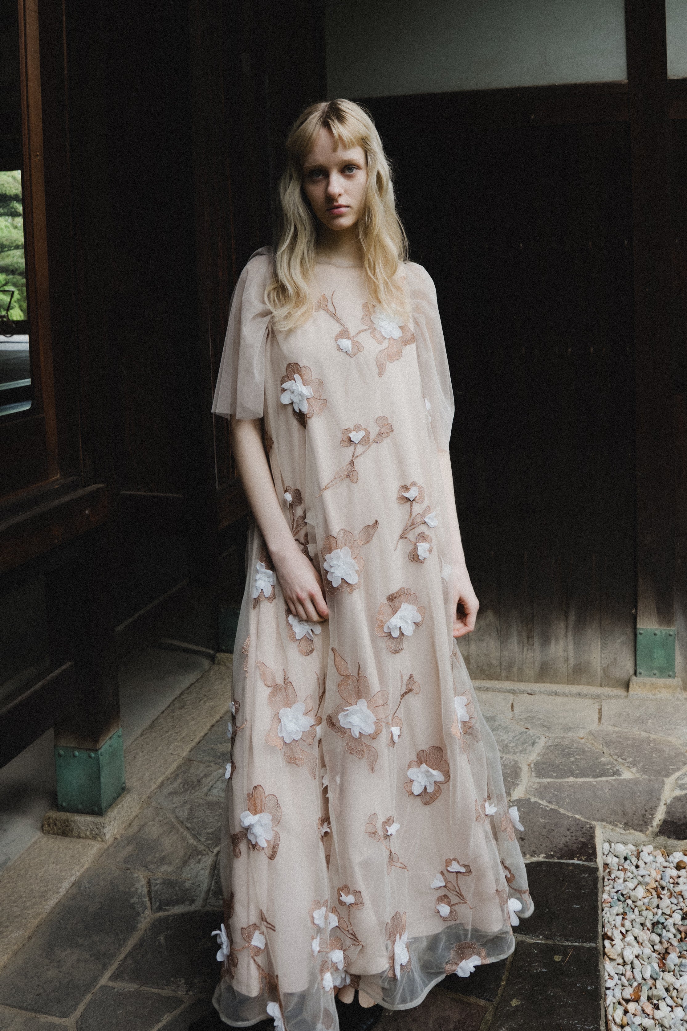 1132 3D Floral A-line Dress
