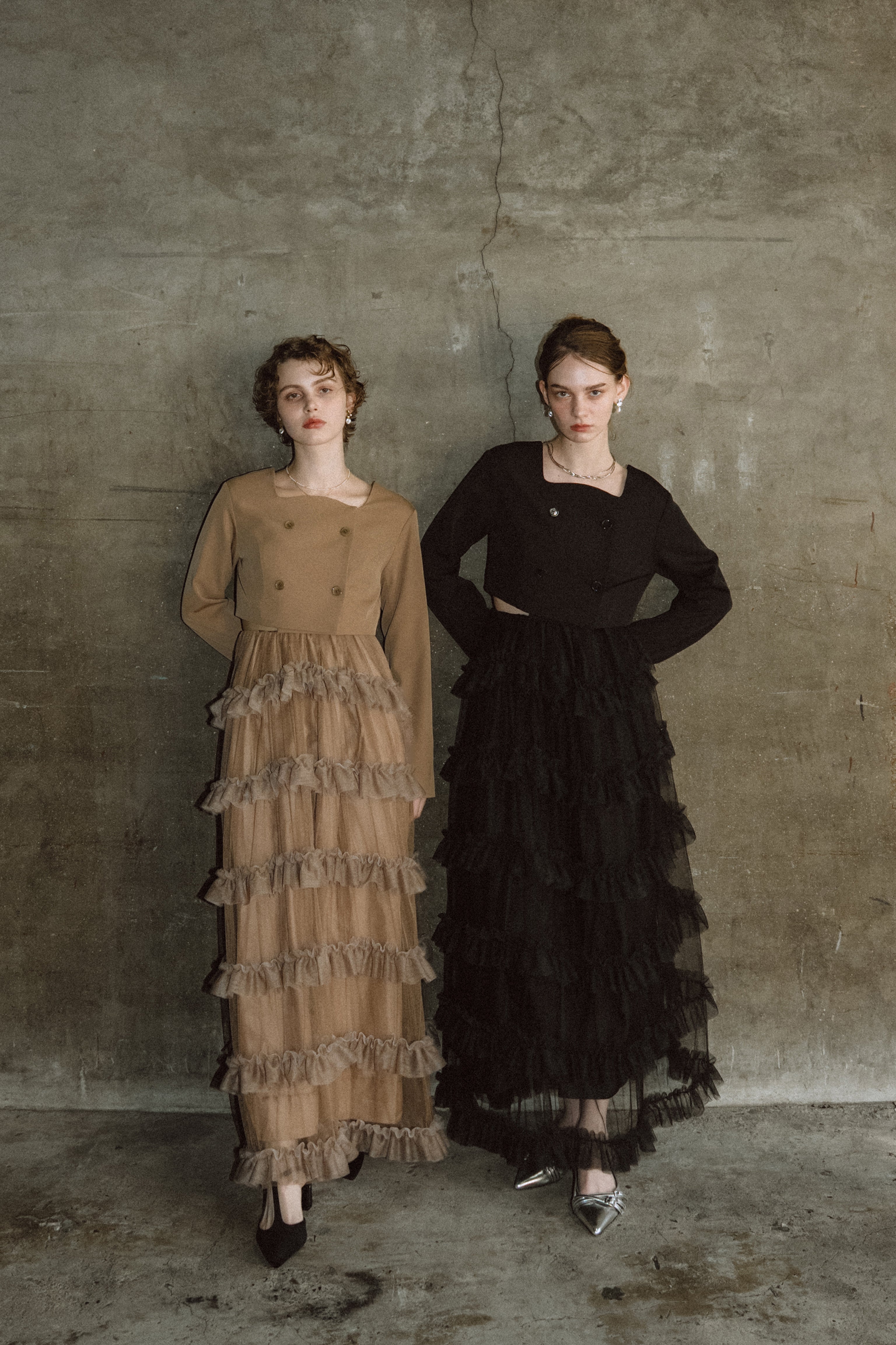1040 Tiered tulle Skirt+JK