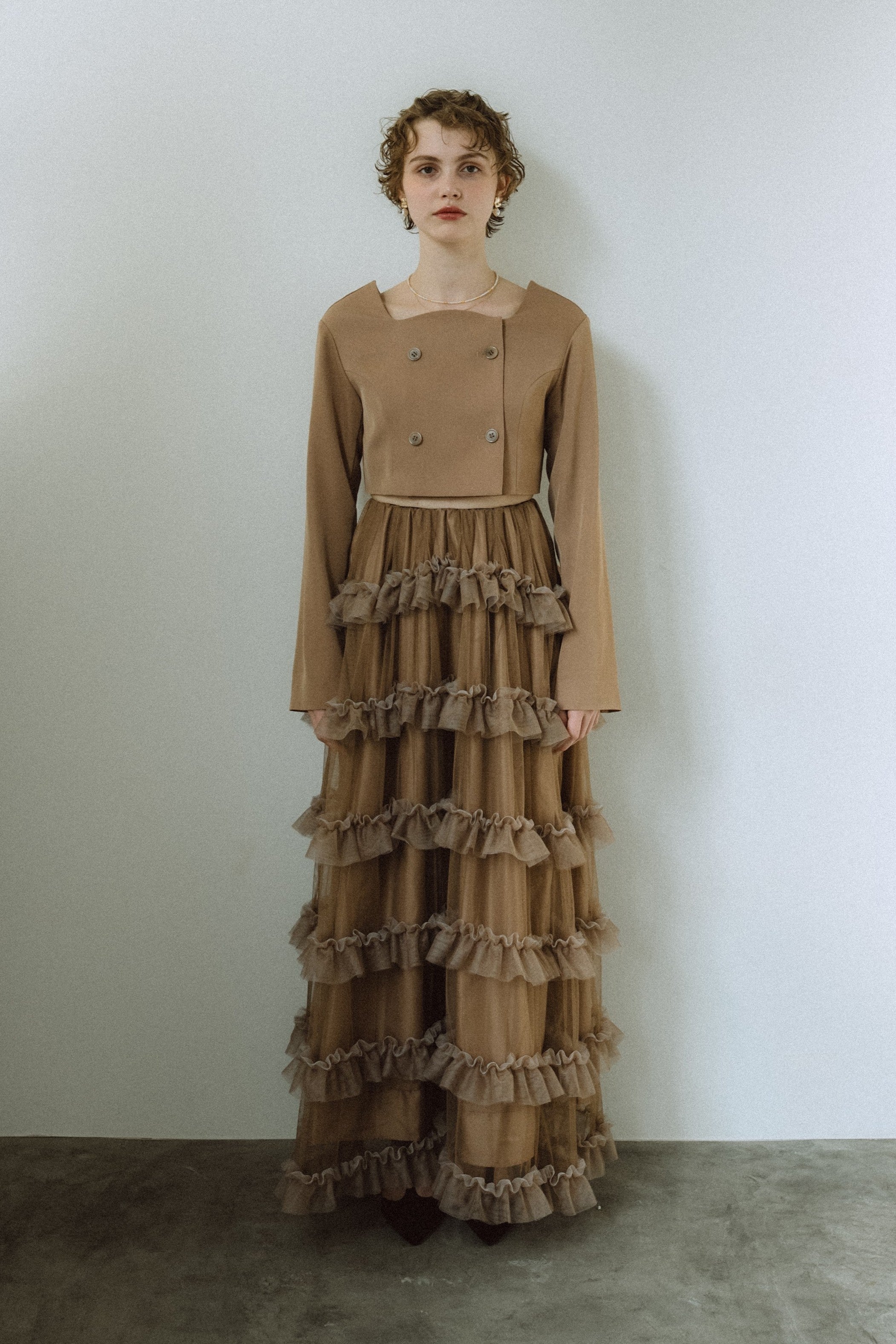 1040 Tiered tulle Skirt+JK