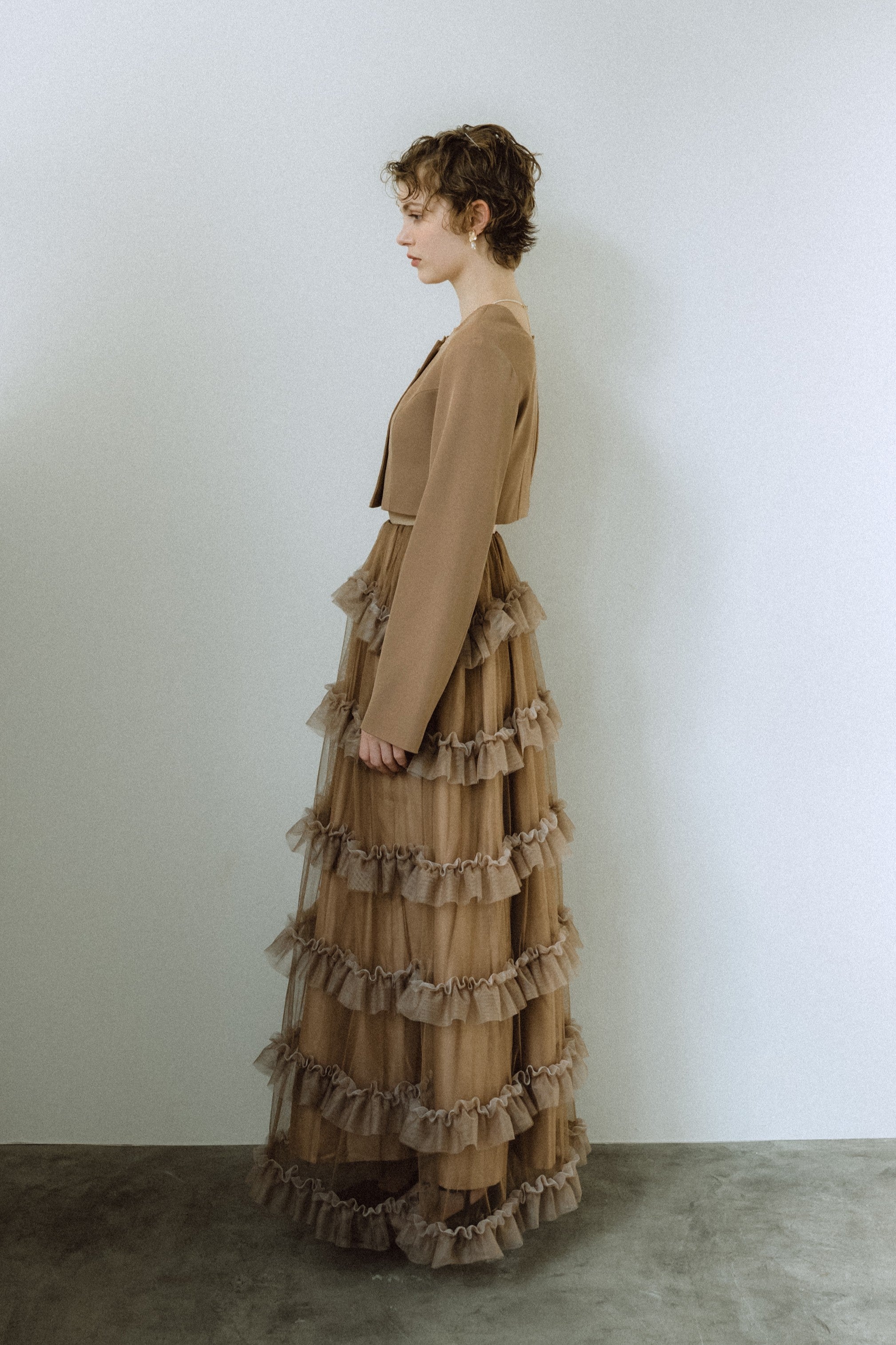 1040 Tiered tulle Skirt+JK