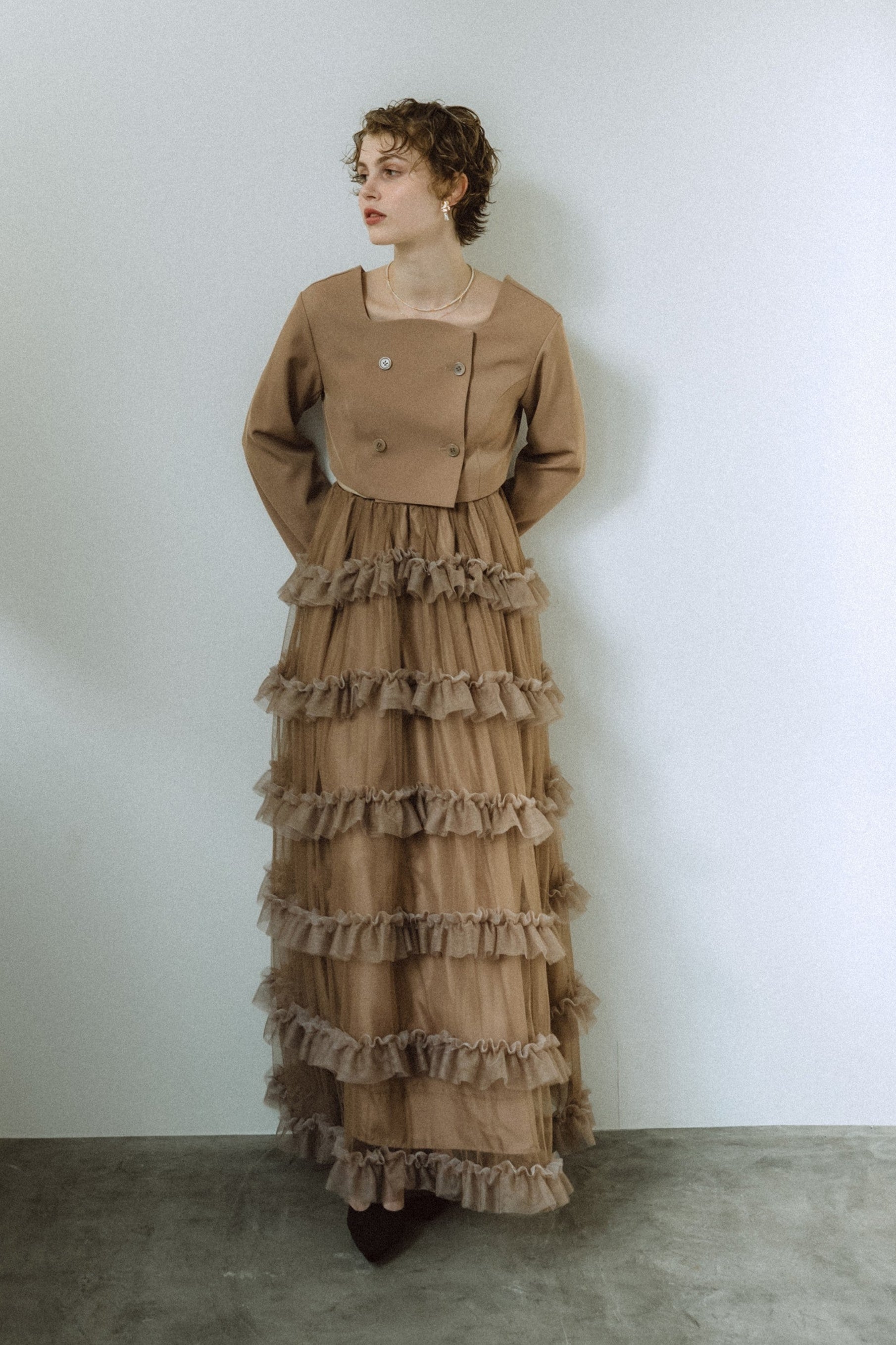 1040 Tiered tulle Skirt+JK