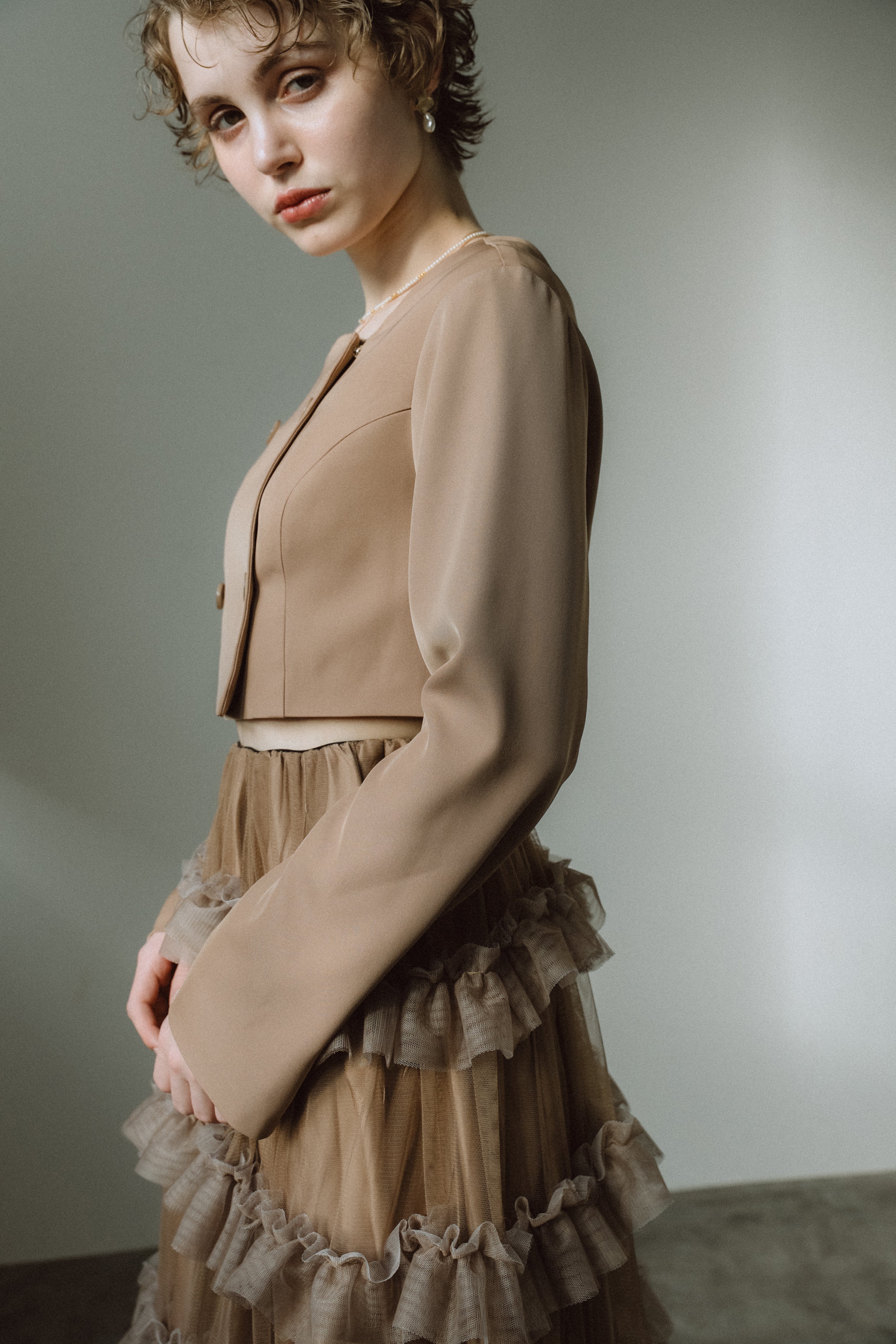1040 Tiered tulle Skirt+JK