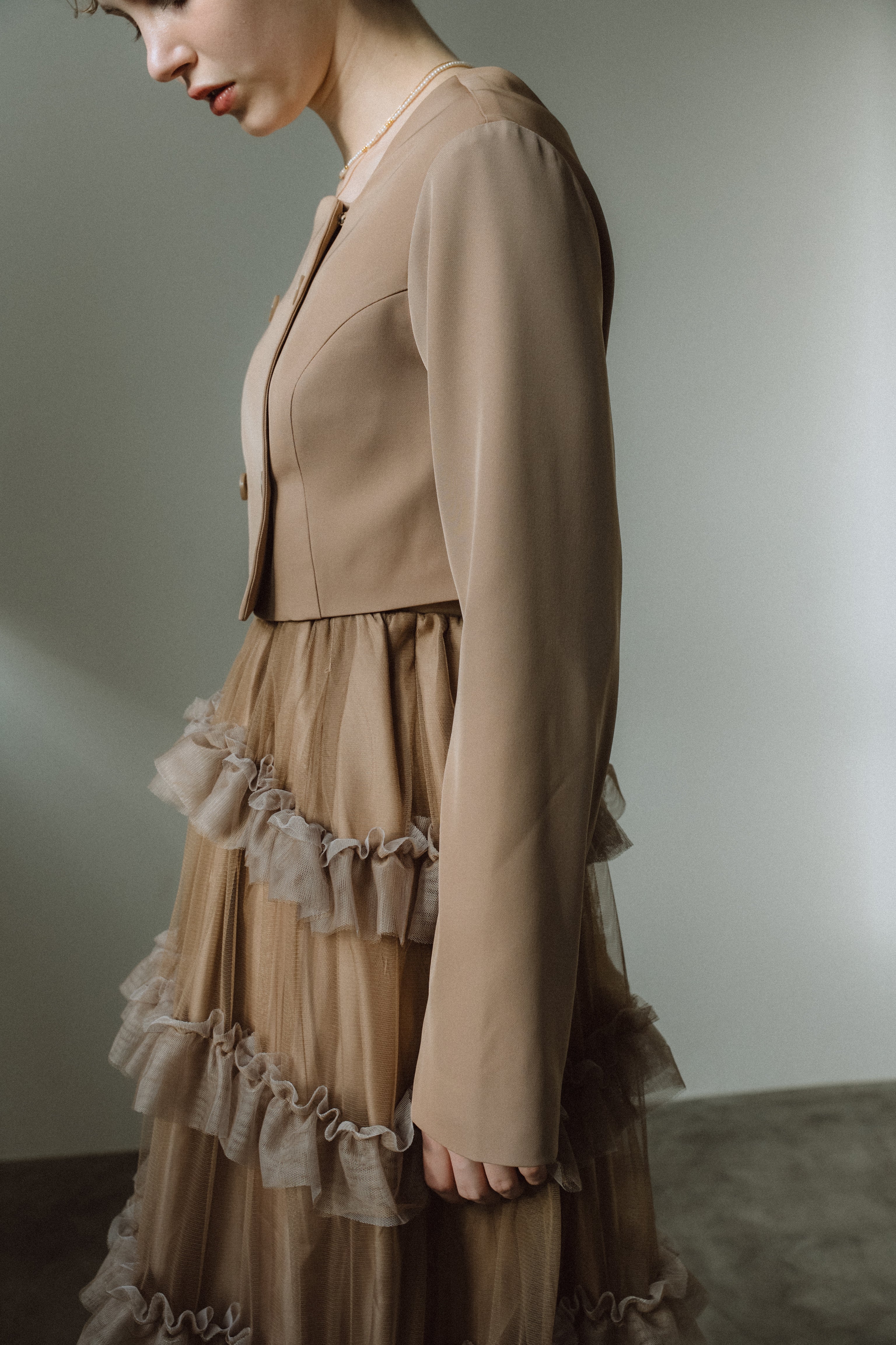 1040 Tiered tulle Skirt+JK