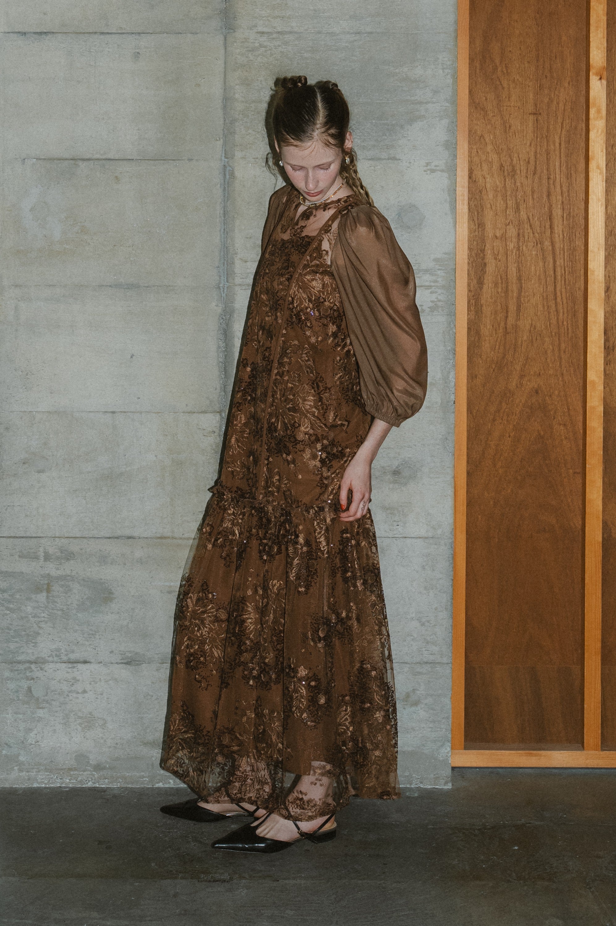 1036 Detachable sleeve dress