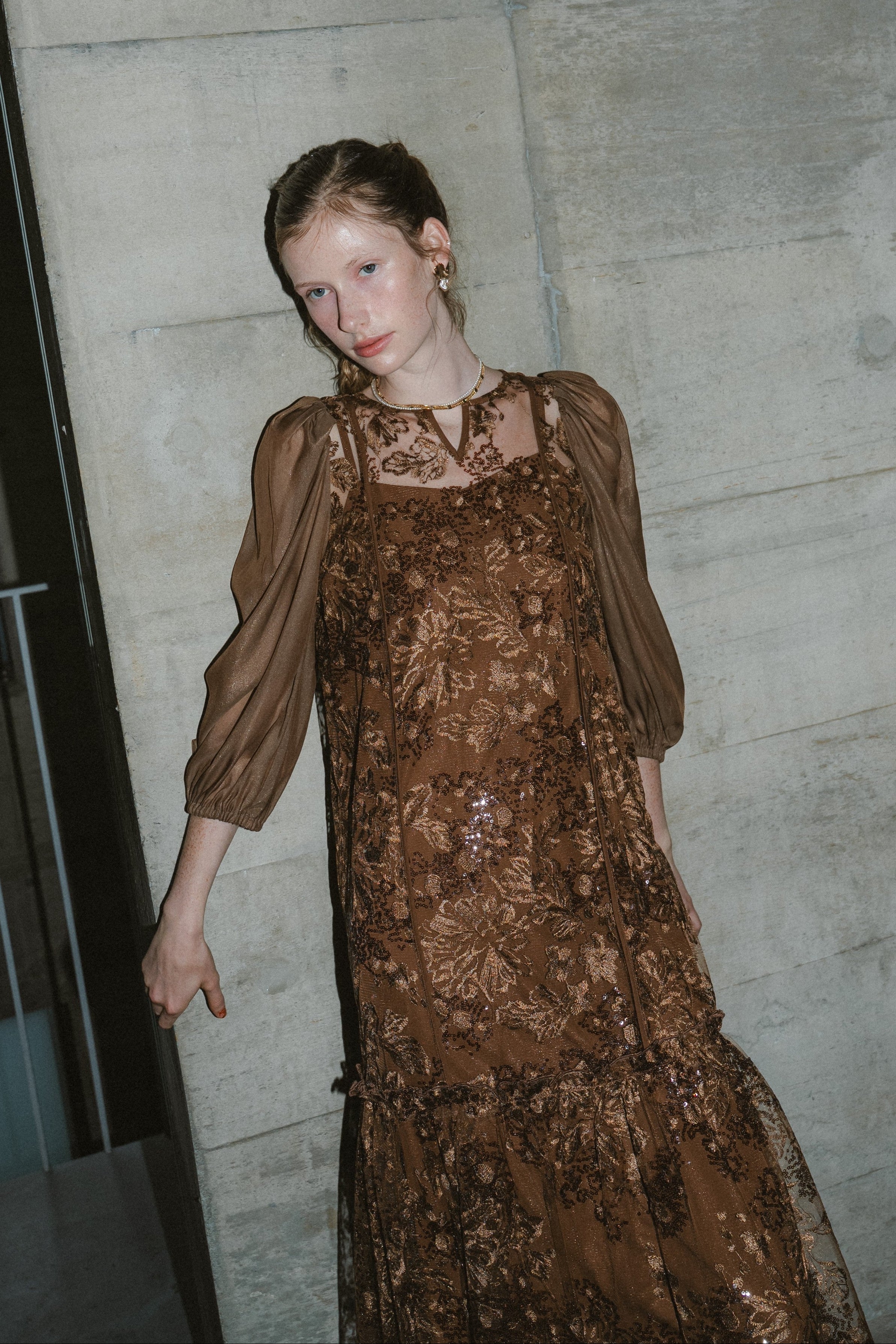 1036 Detachable sleeve dress