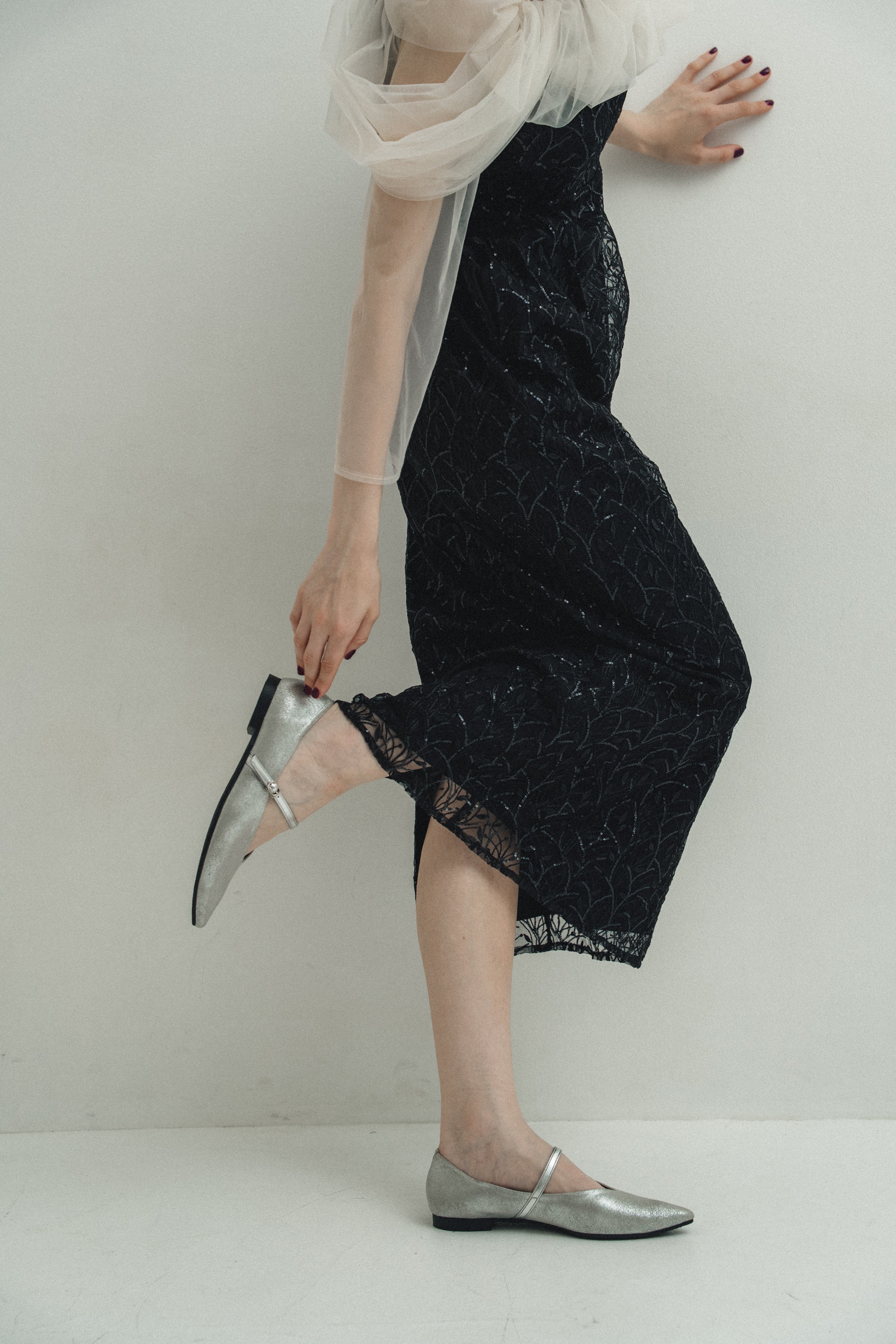 1105 Noir glitter dress