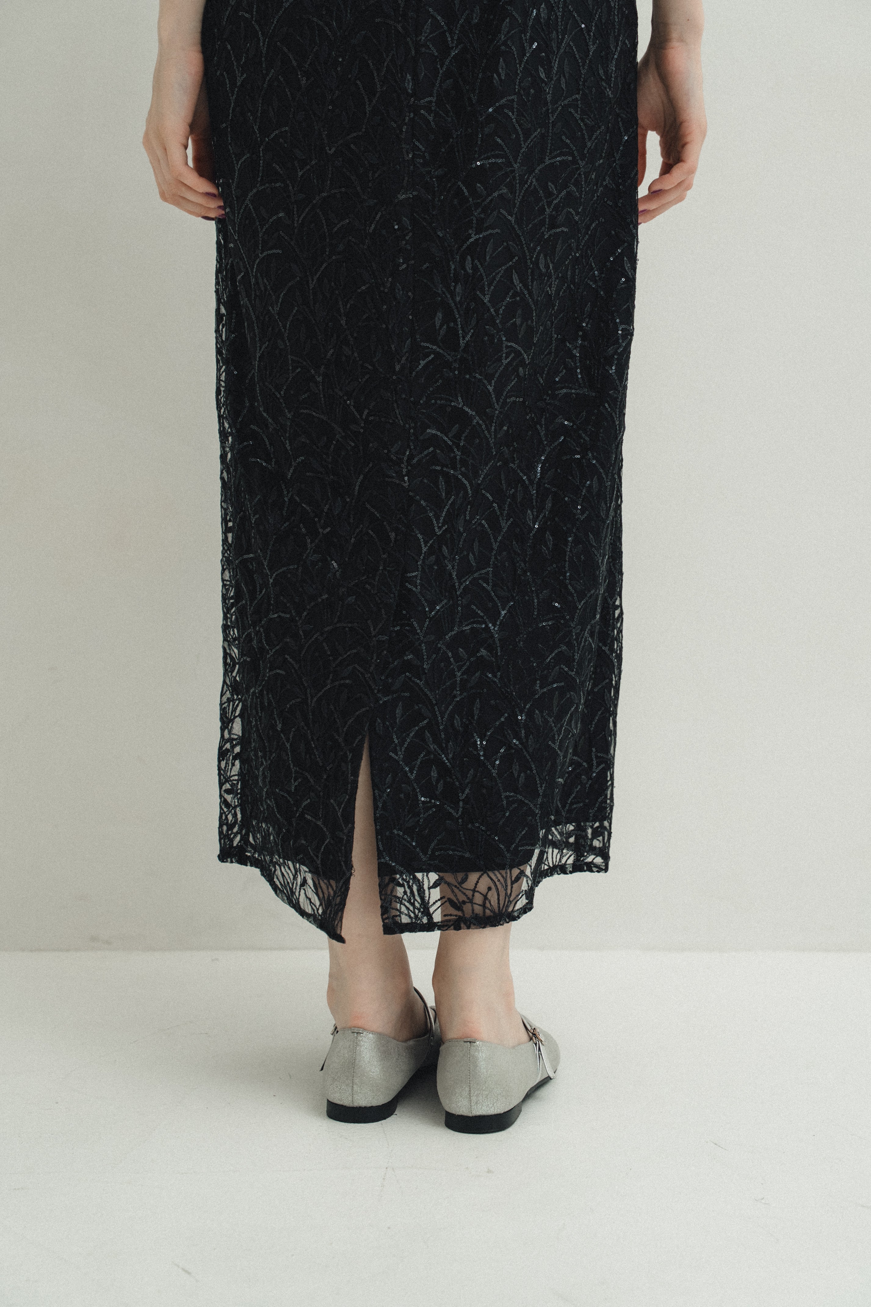 1105 Noir glitter dress