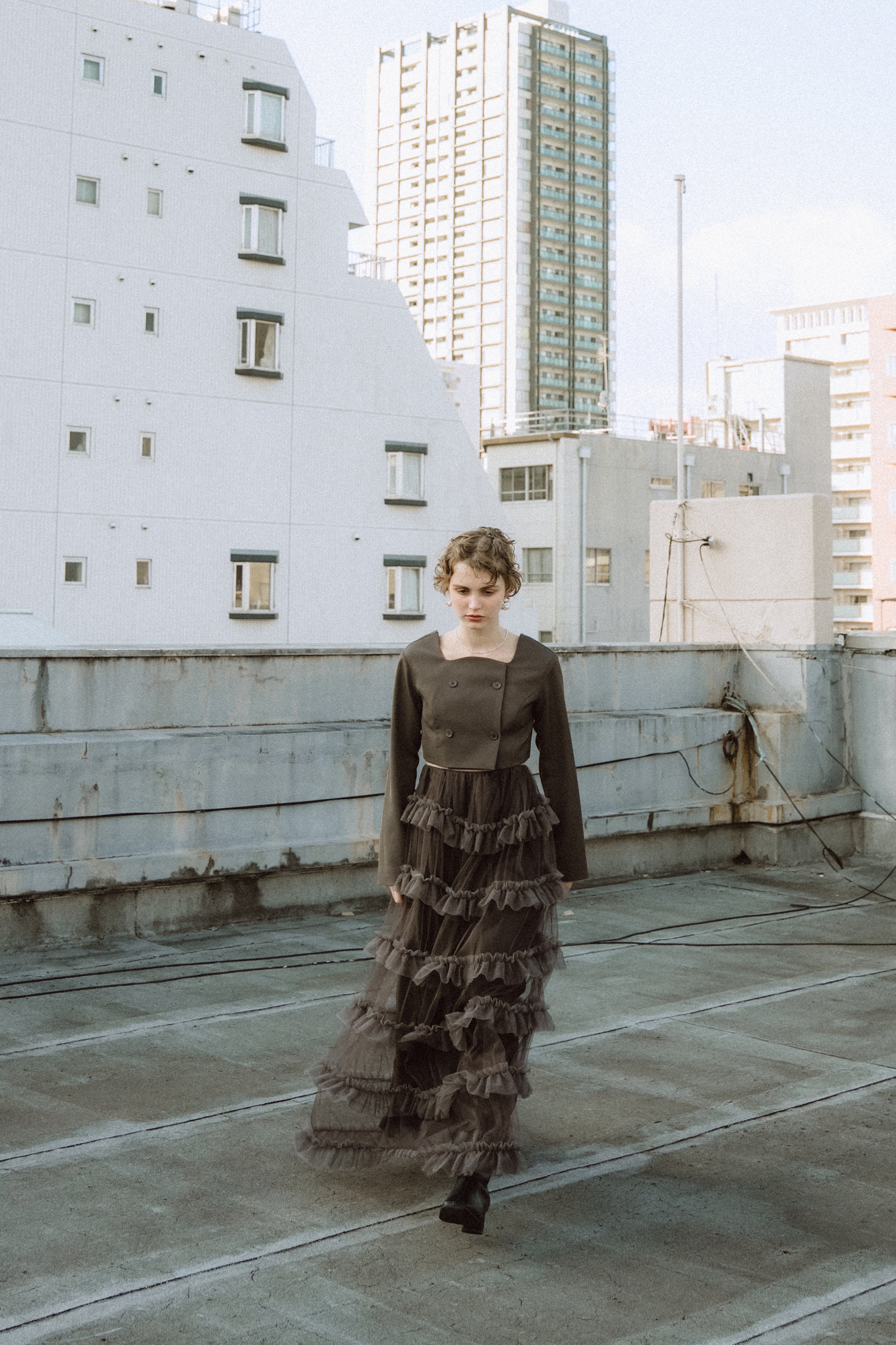 1040 Tiered tulle Skirt+JK