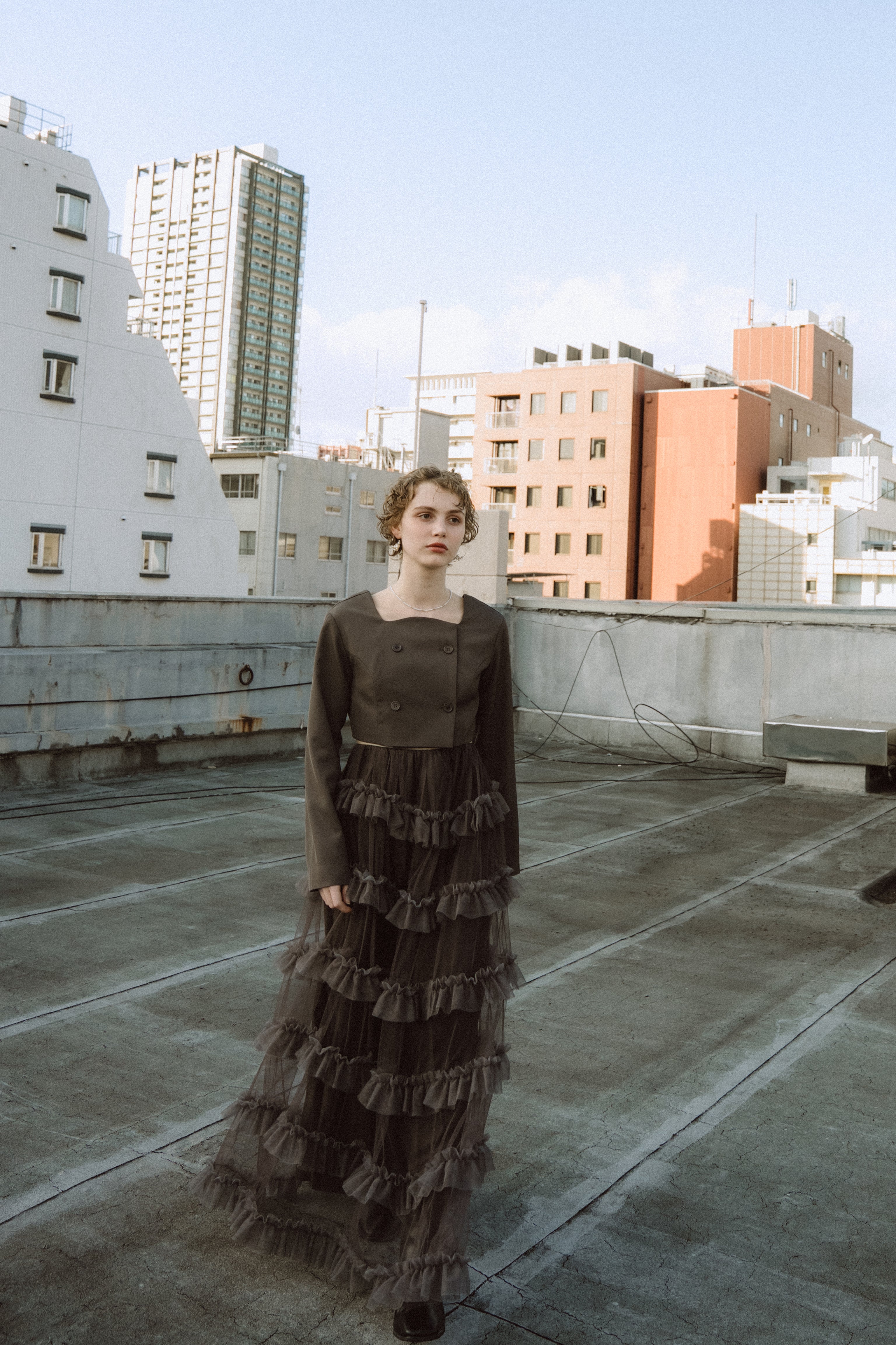 1040 Tiered tulle Skirt+JK