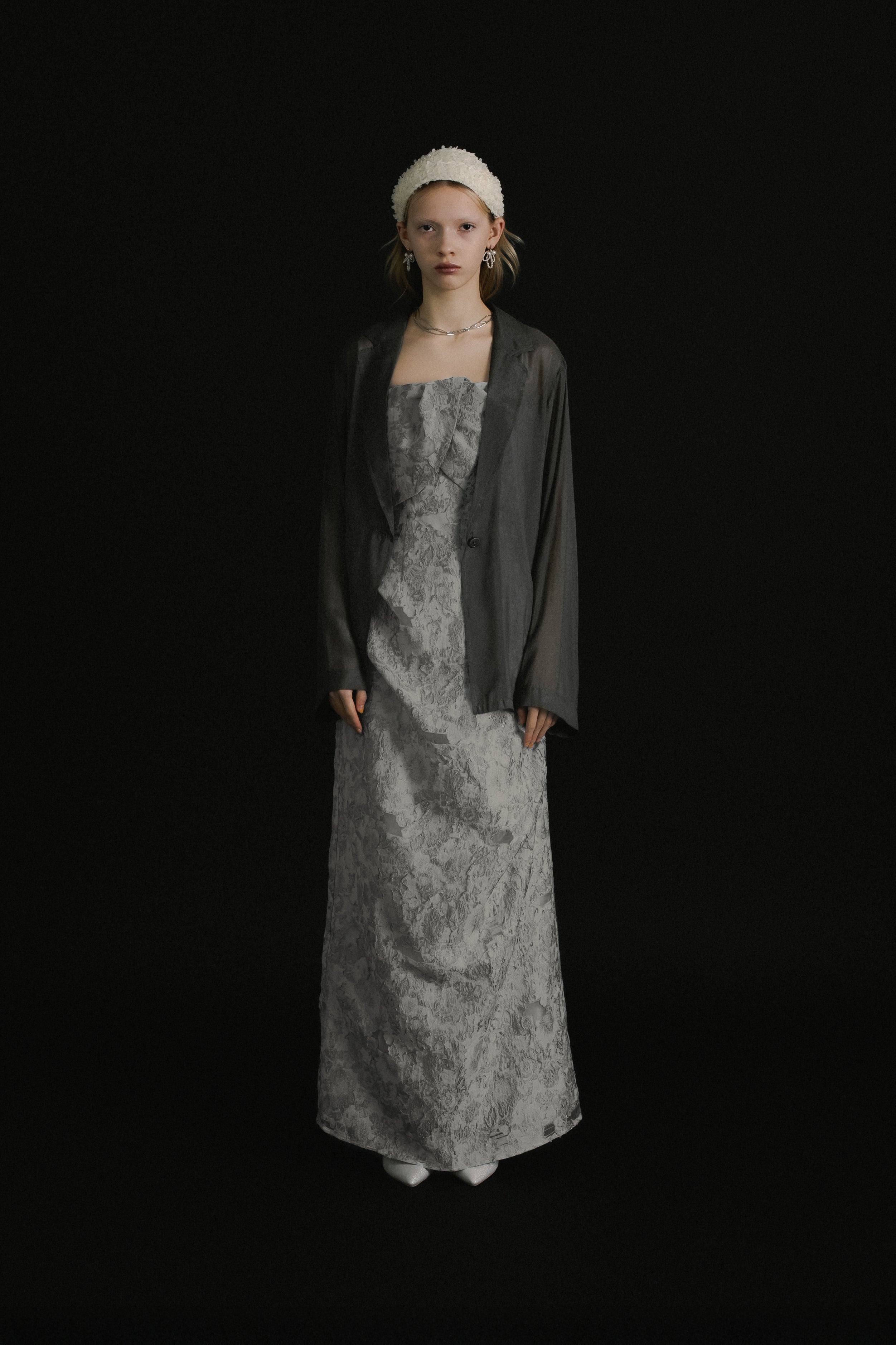 1072 Glossy Organza Jacket