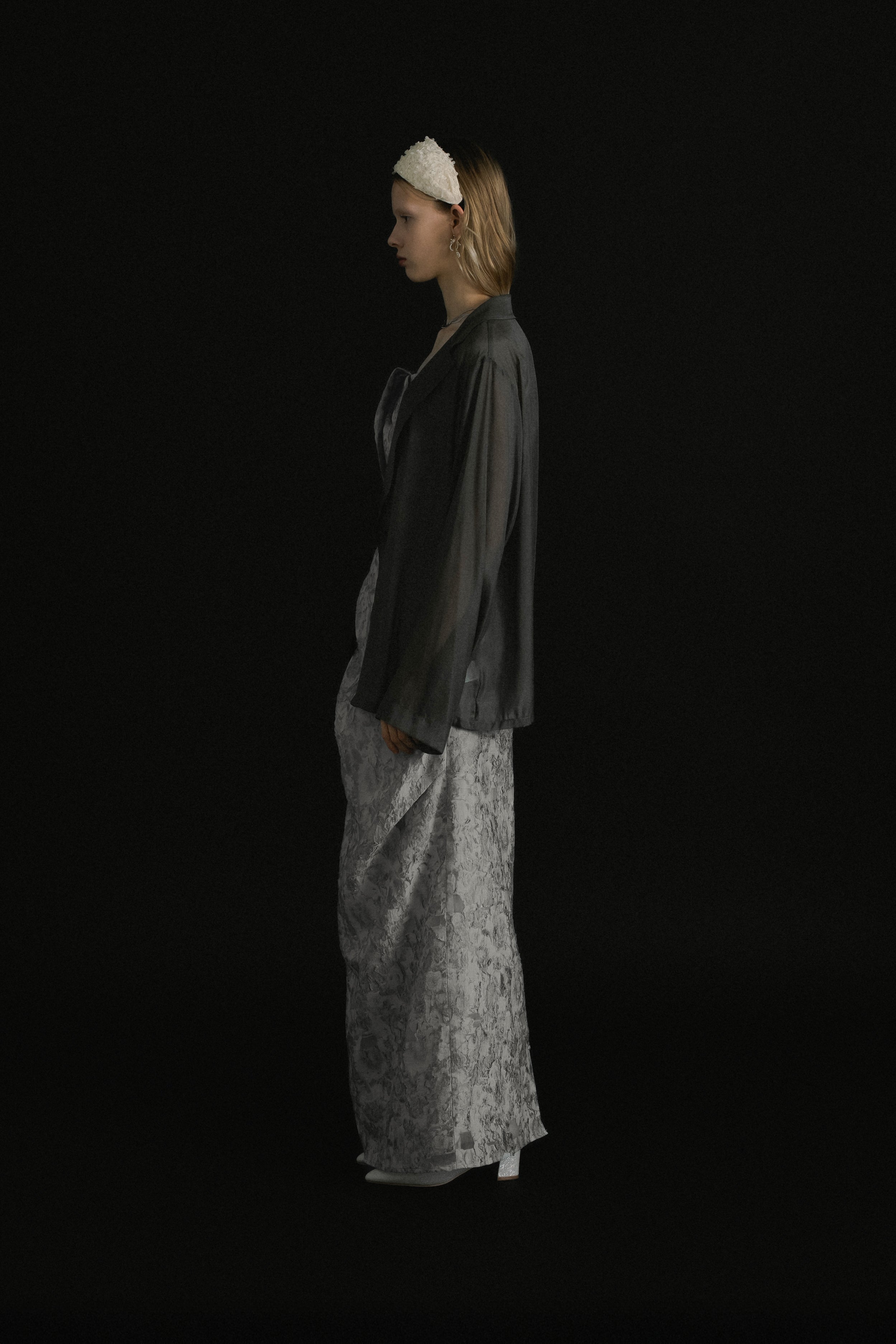 1072 Glossy Organza Jacket