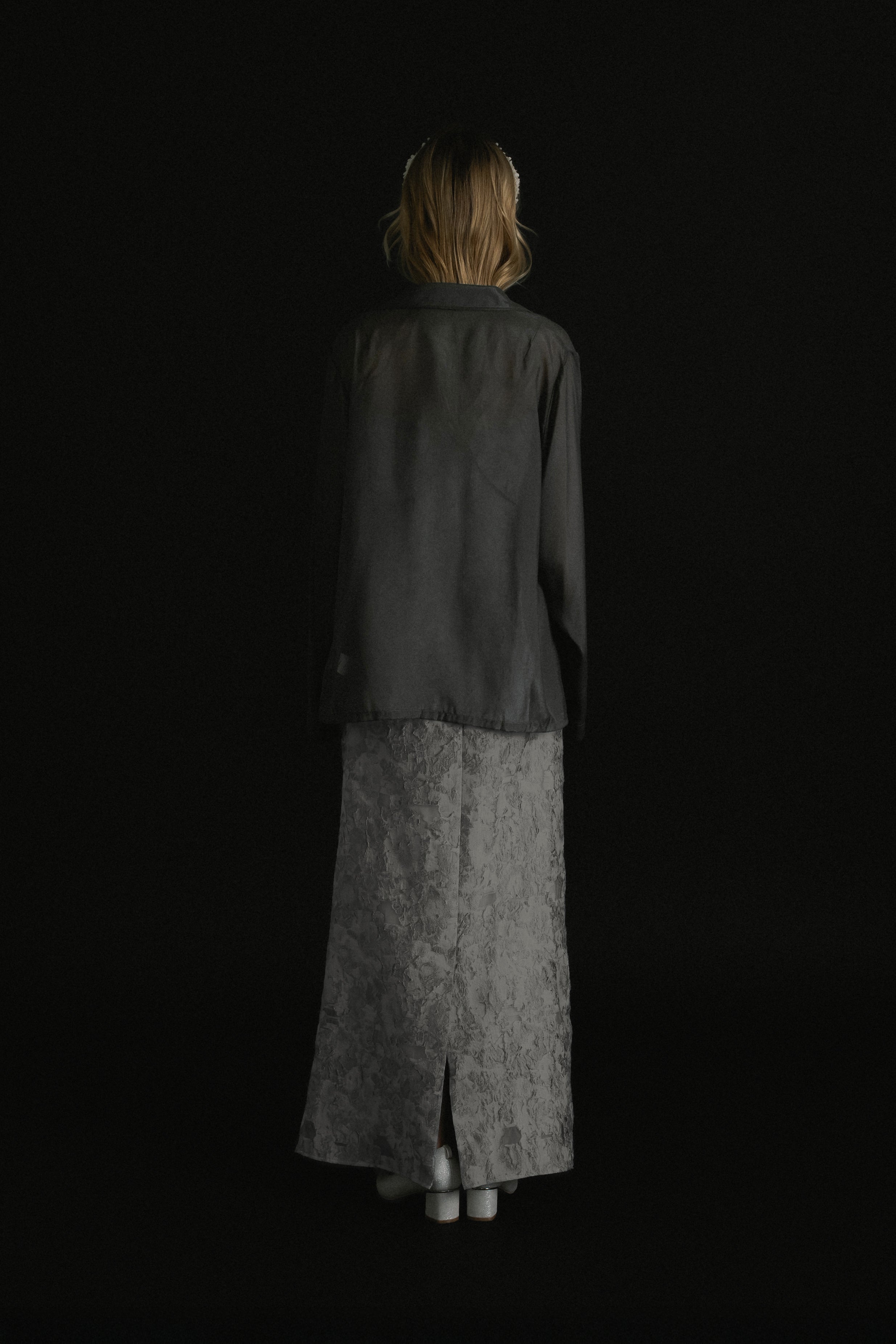 1072 Glossy Organza Jacket